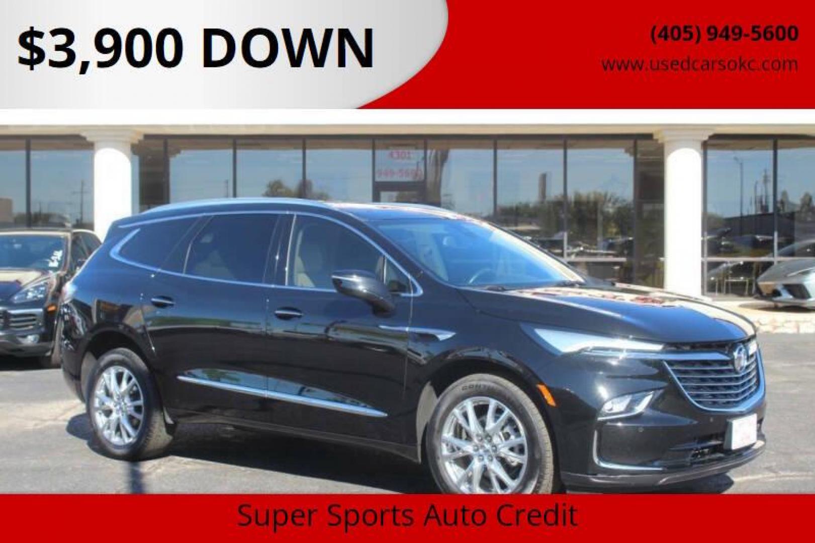 2023 Black Buick Enclave Essence AWD (5GAEVAKW7PJ) with an 3.6L V6 DOHC 24V engine, 9A transmission, located at 4301 NW 39th , Oklahoma City, OK, 73112, (405) 949-5600, 35.512135, -97.598671 - NO DRIVERS LICENCE -NO FULL COVERAGE INSURANCE - NO CREDIT CHECK. COME ON OVER TO SUPERSPORTS, TAKE A LOOK AND TEST DRIVE. PLEASE GIVE US A CALL AT (405) 949-5600. NO LICENCIA DE CONDUCIR - NO SEGURO DE COBERTURA TOTAL - NO VERIFICACION DE CREDITO. VISITENOS EN SUPERSPORTS, MIRE NUESTRO - Photo#0