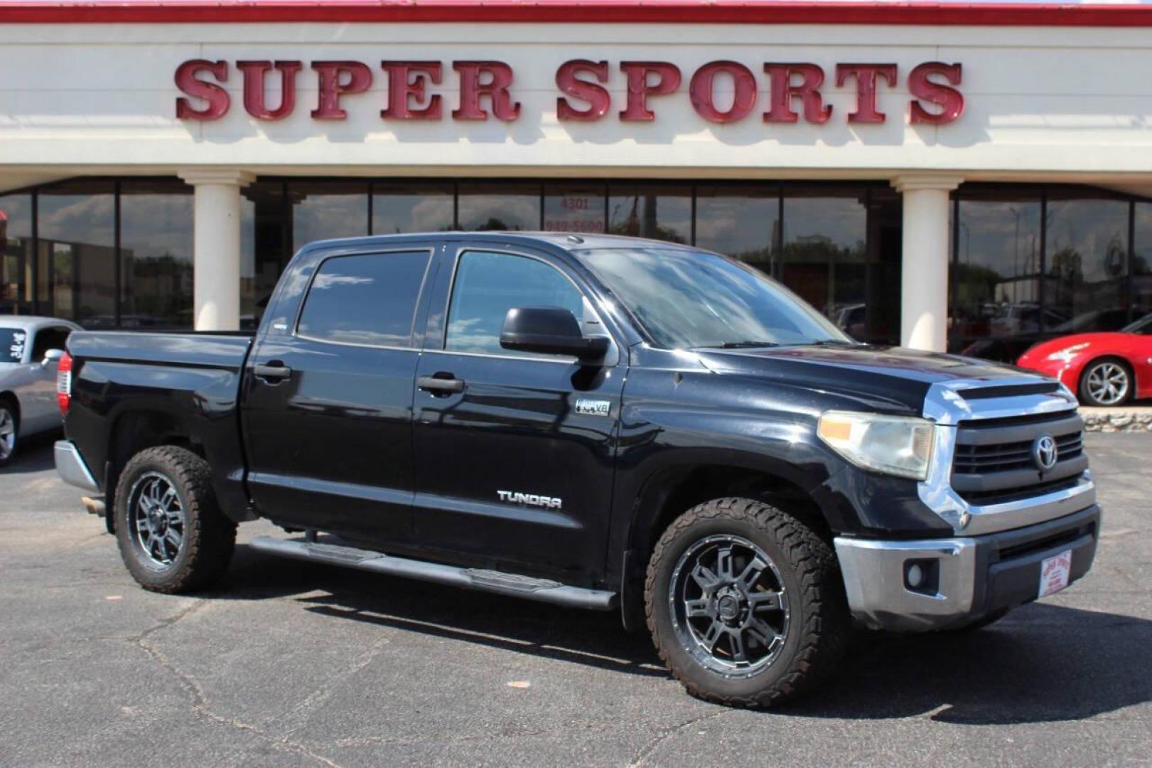 2014 Black Toyota Tundra SR5 5.7L V8 CrewMax 2WD (5TFEY5F11EX) with an 5.7L V8 DOHC 32V engine, 6-Speed Automatic transmission, located at 4301 NW 39th , Oklahoma City, OK, 73112, (405) 949-5600, 35.512135, -97.598671 - NO DRIVERS LICENCE NO-FULL COVERAGE INSURANCE-NO CREDIT CHECK. COME ON OVER TO SUPERSPORTS AND TAKE A LOOK AND TEST DRIVE. PLEASE GIVE US A CALL AT (405) 949-5600. NO LICENSIA DE MANEJAR- NO SEGURO DE COBERTURA TOTAL- NO VERIFICACCION DE CREDITO. POR FAVOR VENGAN A SUPERSPORTS, ECHE UN - Photo#2