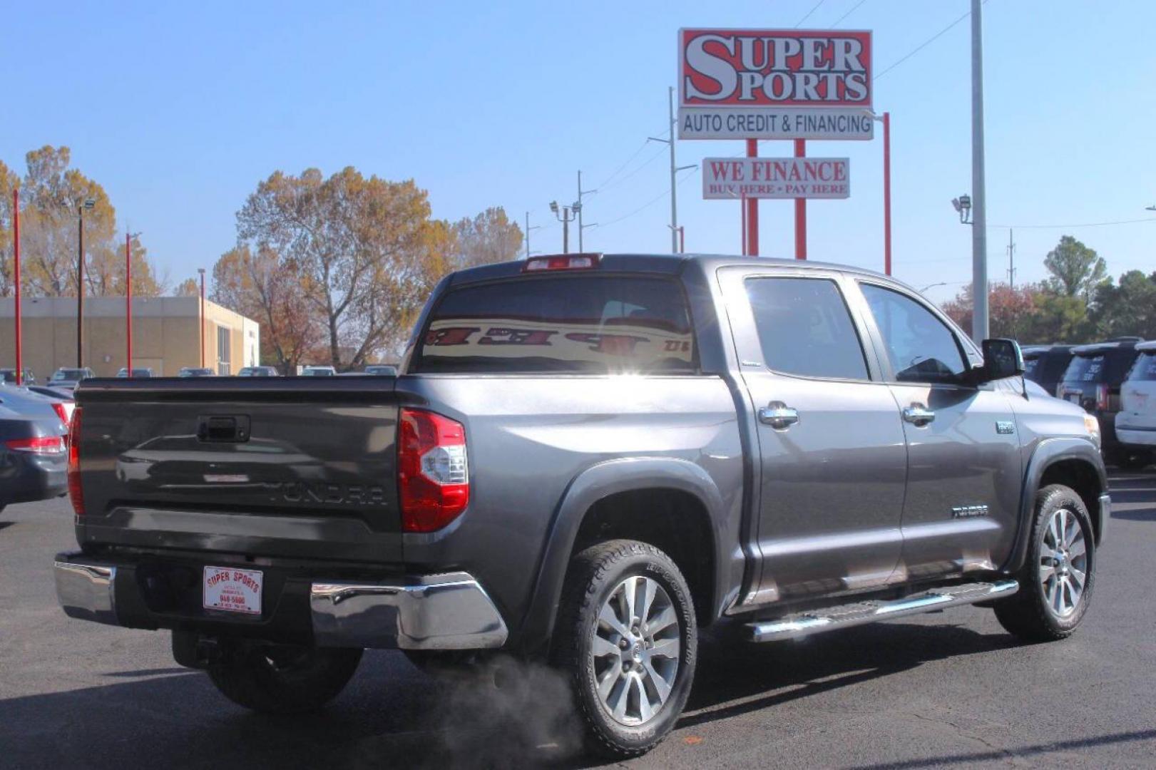 2017 Gray Toyota Tundra Limited 5.7L FFV CrewMax 2WD (5TFFW5F19HX) with an 5.7L V8 DOHC 32V FFV engine, 6A transmission, located at 4301 NW 39th , Oklahoma City, OK, 73112, (405) 949-5600, 35.512135, -97.598671 - NO DRIVERS LICENCE NO-FULL COVERAGE INSURANCE-NO CREDIT CHECK. COME ON OVER TO SUPERSPORTS AND TAKE A LOOK AND TEST DRIVE. PLEASE GIVE US A CALL AT (405) 949-5600. NO LICENSIA DE MANEJAR- NO SEGURO DE COBERTURA TOTAL- NO VERIFICACCION DE CREDITO. POR FAVOR VENGAN A SUPERSPORTS, ECHE UN - Photo#4