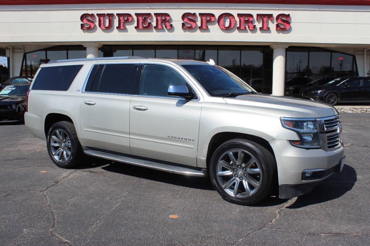 2016 Beige Chevrolet Suburban LTZ 4WD (1GNSKJKC7GR) with an 5.3L V8 OHV 16V engine, 6A transmission, located at 4301 NW 39th , Oklahoma City, OK, 73112, (405) 949-5600, 35.512135, -97.598671 - NO DRIVERS LICENCE -NO FULL COVERAGE INSURANCE - NO CREDIT CHECK. COME ON OVER TO SUPERSPORTS, TAKE A LOOK AND TEST DRIVE. PLEASE GIVE US A CALL AT (405) 949-5600. NO LICENCIA DE CONDUCIR - NO SEGURO DE COBERTURA TOTAL - NO VERIFICACION DE CREDITO. VISITENOS EN SUPERSPORTS, MIRE NUESTRO - Photo#0