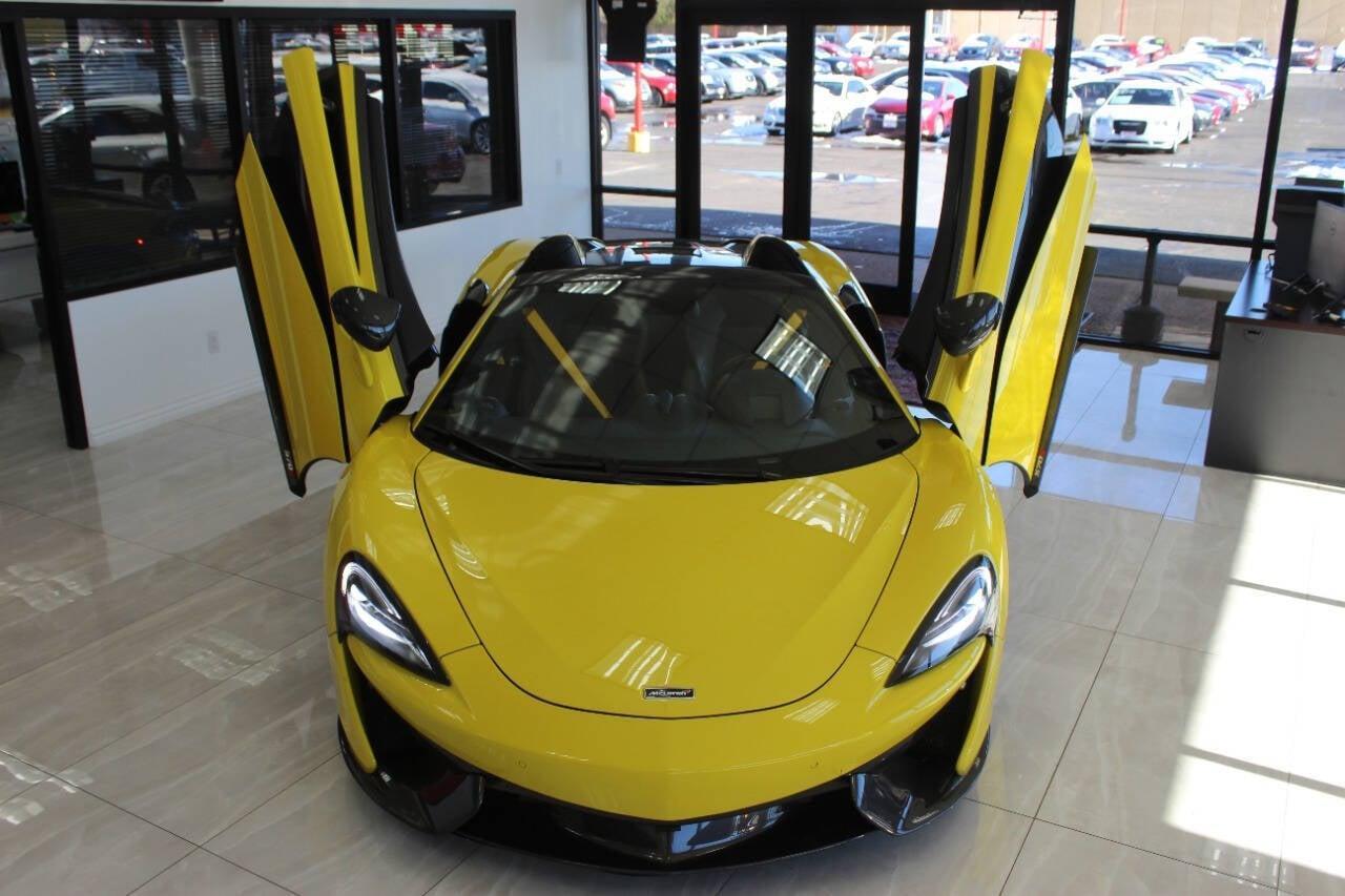 2018 Yellow McLaren 570S Spider Spider (SBM13FAA2JW) with an 3.8L V8 Twin Turbocharger 3.8L V8 engine, Automatic 7-Speed transmission, located at 4301 NW 39th , Oklahoma City, OK, 73112, (405) 949-5600, 35.512135, -97.598671 - PERSONAL VEHICLE LAST FEW YEARS. IT'S ONE OF THE OWNER'S WIFE'S FEW POSSESSIONS THAT ARE CONSIDERED TOYS, IT LOOKS AND DRIVES LIKE IT'S BRAND NEW, IT'S A MUST SEE. My name is Josh, and I own dealerships and finance companies here in Oklahoma. I have 27 years of experience buying and selling al - Photo#4