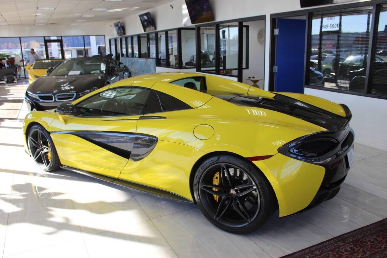 2018 Yellow McLaren 570S Spider Spider (SBM13FAA2JW) with an 3.8L V8 Twin Turbocharger 3.8L V8 engine, Automatic 7-Speed transmission, located at 4301 NW 39th , Oklahoma City, OK, 73112, (405) 949-5600, 35.512135, -97.598671 - PERSONAL VEHICLE LAST FEW YEARS. IT'S ONE OF THE OWNER'S WIFE'S FEW POSSESSIONS THAT ARE CONSIDERED TOYS, IT LOOKS AND DRIVES LIKE IT'S BRAND NEW, IT'S A MUST SEE. My name is Josh, and I own dealerships and finance companies here in Oklahoma. I have 27 years of experience buying and selling al- Photo#3