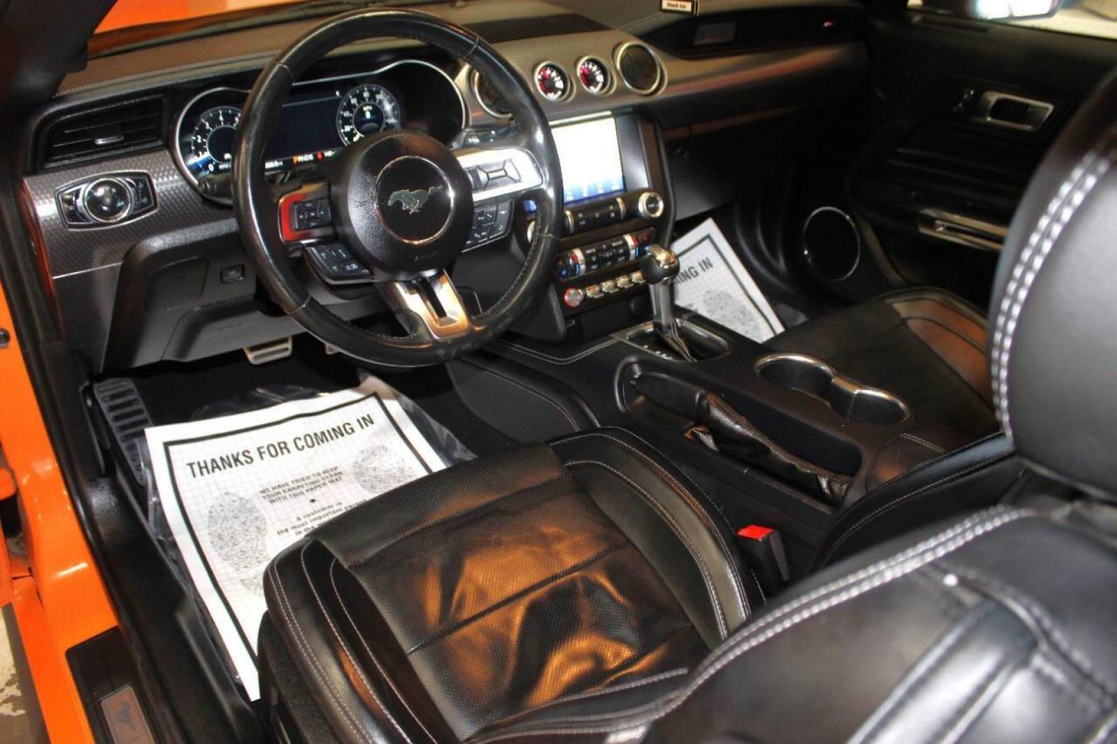 2020 Orange Ford Mustang EcoBoost Coupe (1FA6P8TD6L5) with an 2.3L L4 DOHC 16V engine, Automatic 10-Speed transmission, located at 4301 NW 39th , Oklahoma City, OK, 73112, (405) 949-5600, 35.512135, -97.598671 - Photo#13