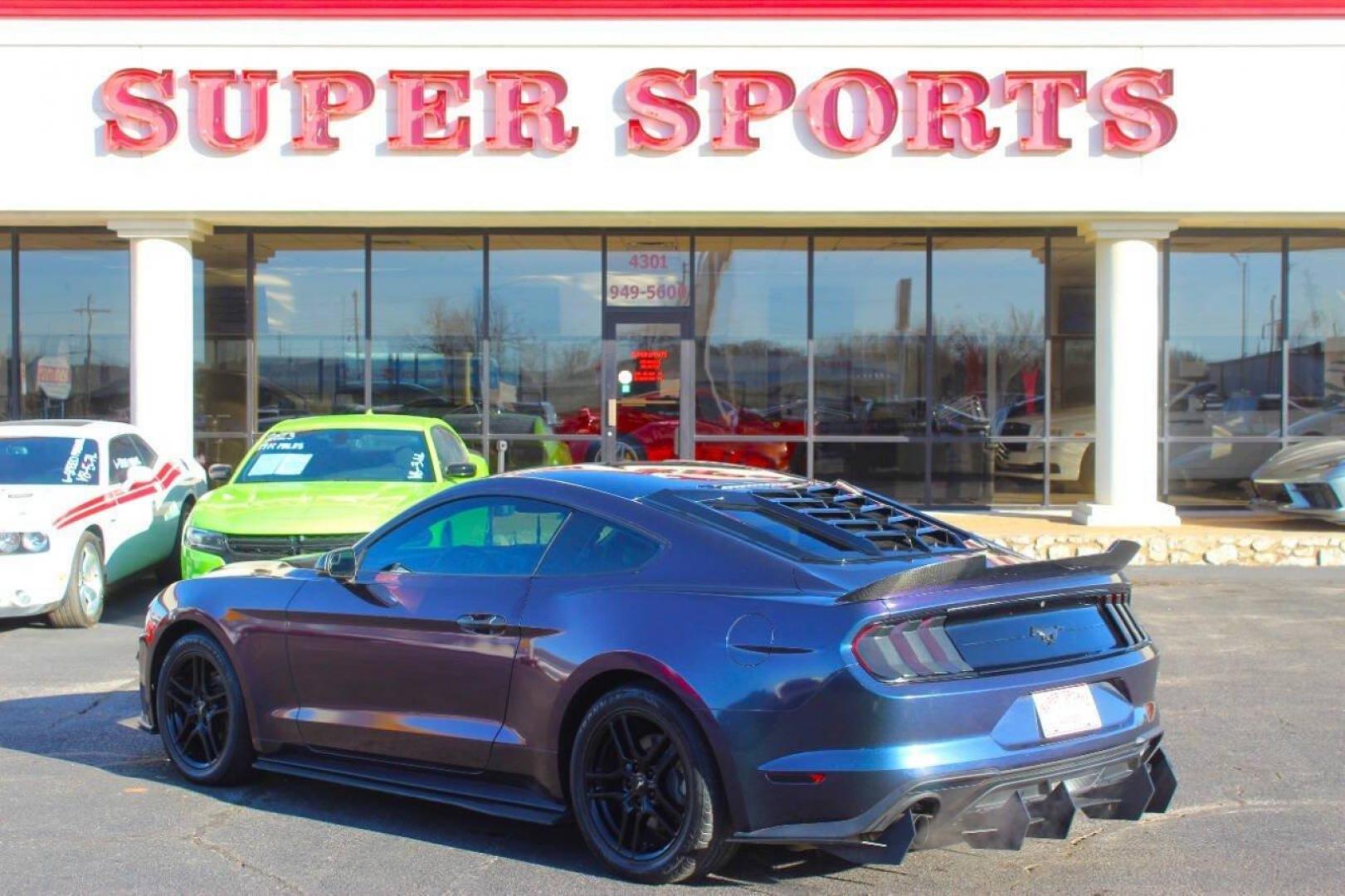 2019 Purple Ford Mustang EcoBoost Coupe (1FA6P8TH5K5) with an 2.3L L4 DOHC 16V engine, Automatic 10-Speed transmission, located at 4301 NW 39th , Oklahoma City, OK, 73112, (405) 949-5600, 35.512135, -97.598671 - Photo#5