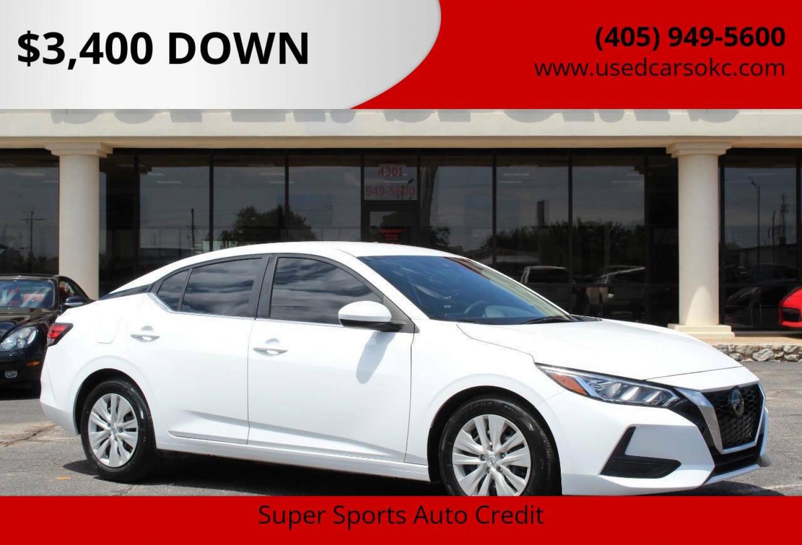 2023 White Nissan Sentra S (3N1AB8BV8PY) with an 1.8L L4 SFI DOHC 16V engine, CVT transmission, located at 4301 NW 39th , Oklahoma City, OK, 73112, (405) 949-5600, 35.512135, -97.598671 - NO DRIVERS LICENCE -NO FULL COVERAGE INSURANCE - NO CREDIT CHECK. COME ON OVER TO SUPERSPORTS, TAKE A LOOK AND TEST DRIVE. PLEASE GIVE US A CALL AT (405) 949-5600. NO LICENCIA DE CONDUCIR - NO SEGURO DE COBERTURA TOTAL - NO VERIFICACION DE CREDITO. VISITENOS EN SUPERSPORTS, MIRE NUESTRO - Photo#0
