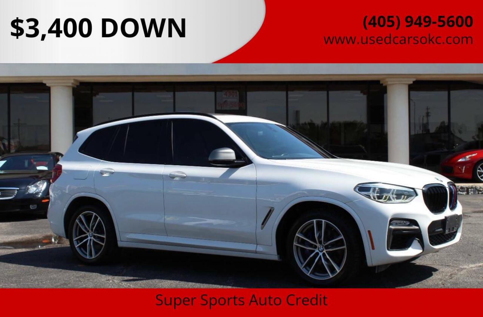 2018 White BMW X3 M40i (5UXTS3C51J0) with an 3.0L L6 DOHC 24V engine, 8A transmission, located at 4301 NW 39th , Oklahoma City, OK, 73112, (405) 949-5600, 35.512135, -97.598671 - Photo#0