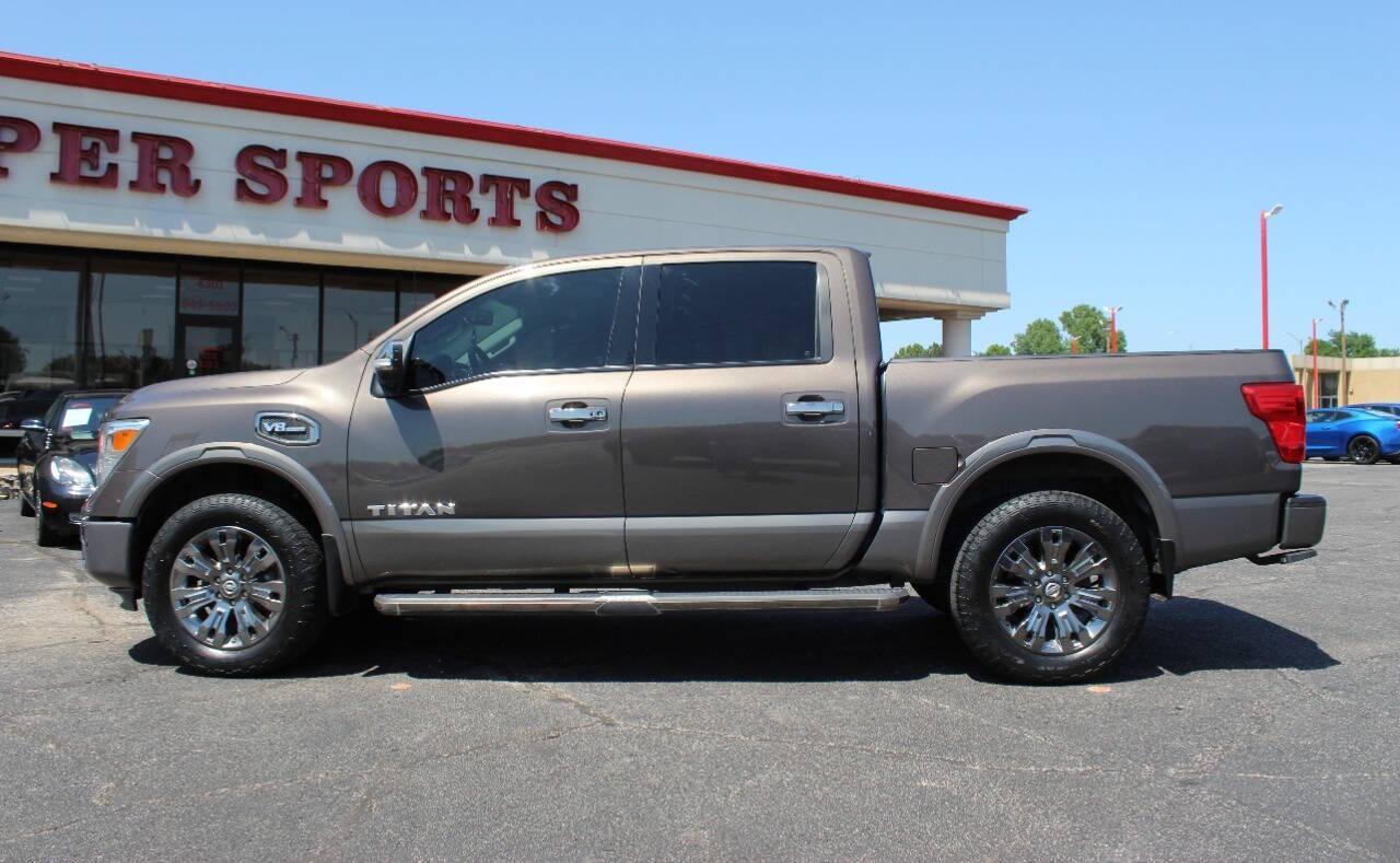 2017 Tan Nissan Titan Platinum Reserve Crew Cab 4WD (1N6AA1E57HN) with an 5.6L V8 5.6L V8 engine, Automatic 7-Speed transmission, located at 4301 NW 39th , Oklahoma City, OK, 73112, (405) 949-5600, 35.512135, -97.598671 - NO DRIVERS LICENCE -NO FULL COVERAGE INSURANCE - NO CREDIT CHECK. COME ON OVER TO SUPERSPORTS, TAKE A LOOK AND TEST DRIVE. PLEASE GIVE US A CALL AT (405) 949-5600. NO LICENCIA DE CONDUCIR - NO SEGURO DE COBERTURA TOTAL - NO VERIFICACION DE CREDITO. VISITENOS EN SUPERSPORTS, MIRE NUESTRO - Photo#5