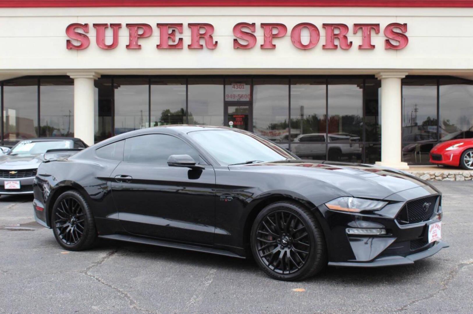 2019 Black Ford Mustang GT Premium Coupe (1FA6P8CF3K5) with an 5.0L V8 DOHC 32V engine, Automatic 10-Speed transmission, located at 4301 NW 39th , Oklahoma City, OK, 73112, (405) 949-5600, 35.512135, -97.598671 - Photo#0