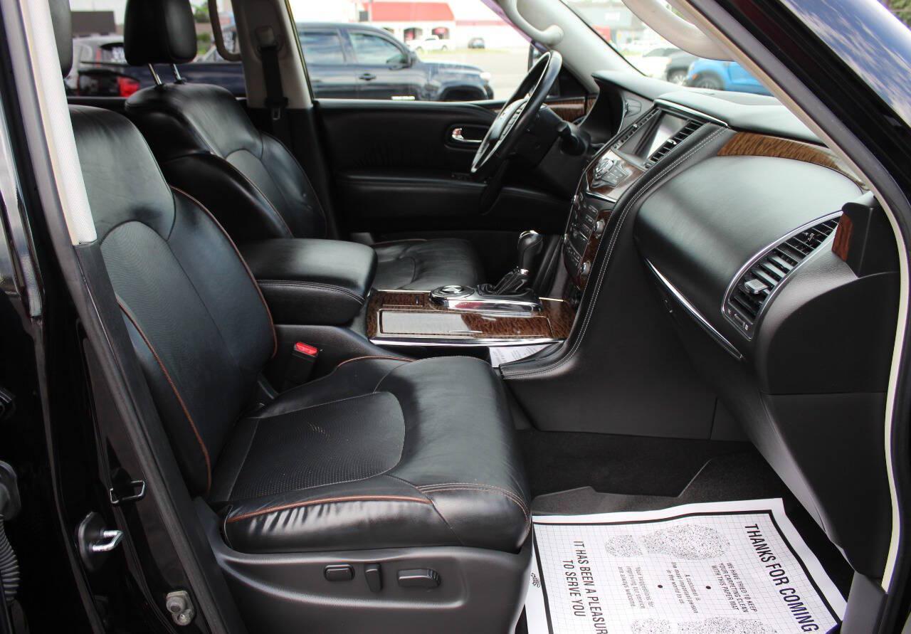 2019 Black Nissan Armada SL 2WD (JN8AY2ND9K9) with an 5.6L V8 5.6L V8 engine, Automatic 7-Speed transmission, located at 4301 NW 39th , Oklahoma City, OK, 73112, (405) 949-5600, 35.512135, -97.598671 - Hablamos espanol. SPEND SMART --- BUY FROM SUPER SPORTS. ALL PRICES, DOWN PAYMENTS, PAYMENTS, AND FINANCE TERMS ARE NEGOTIABLE AT THE TIME OF APPROVAL. WE WILL WORK WITH YOU TO FIT YOUR BUDGET. WE WILL EVEN LOWER AND ADJUST THE NUMBERS TO HELP MAKE THE VEHICLE MORE AFFORDABLE FOR YOU.- Photo#8