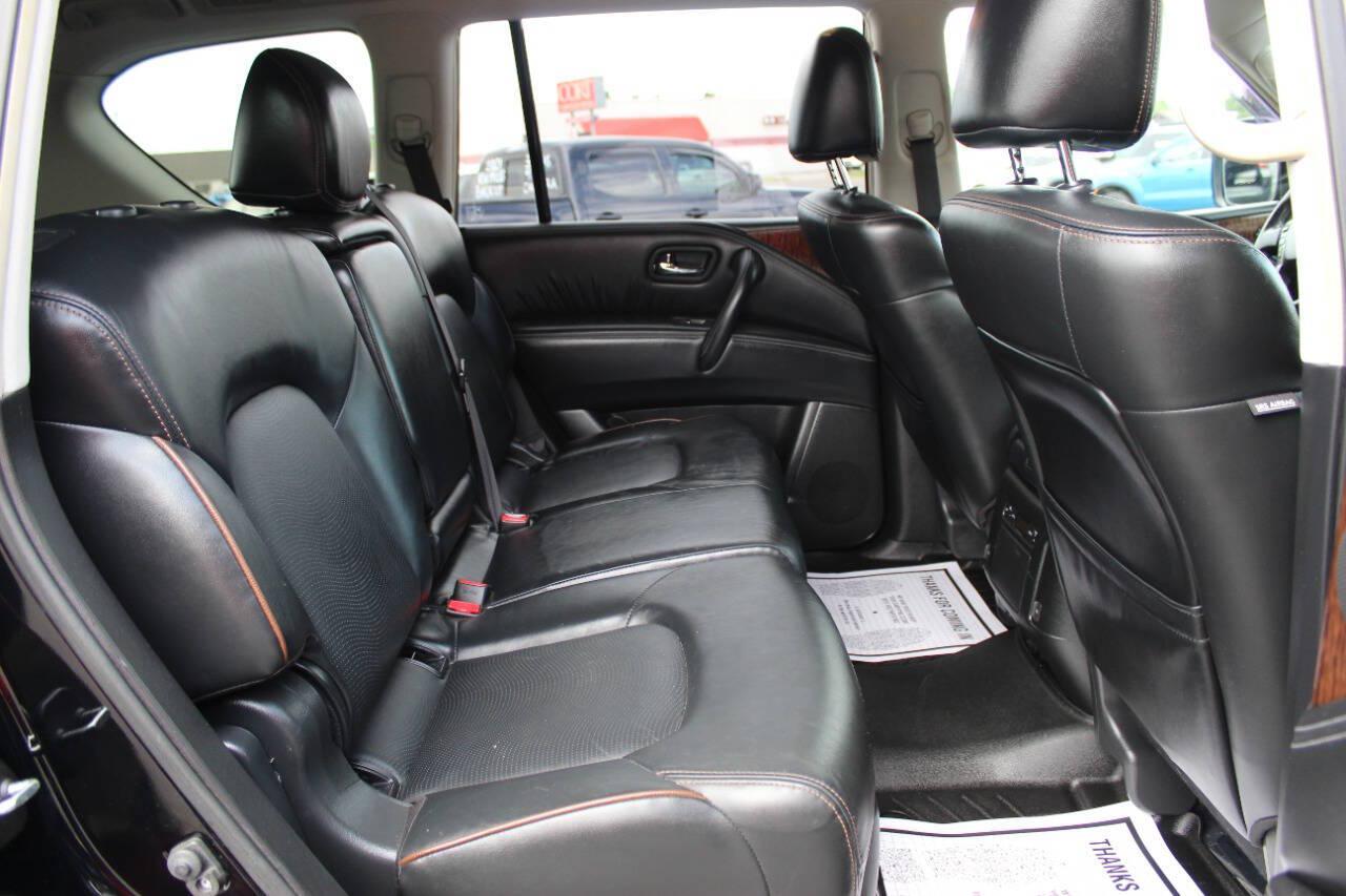 2019 Black Nissan Armada SL 2WD (JN8AY2ND9K9) with an 5.6L V8 5.6L V8 engine, Automatic 7-Speed transmission, located at 4301 NW 39th , Oklahoma City, OK, 73112, (405) 949-5600, 35.512135, -97.598671 - Hablamos espanol. SPEND SMART --- BUY FROM SUPER SPORTS. ALL PRICES, DOWN PAYMENTS, PAYMENTS, AND FINANCE TERMS ARE NEGOTIABLE AT THE TIME OF APPROVAL. WE WILL WORK WITH YOU TO FIT YOUR BUDGET. WE WILL EVEN LOWER AND ADJUST THE NUMBERS TO HELP MAKE THE VEHICLE MORE AFFORDABLE FOR YOU.- Photo#10