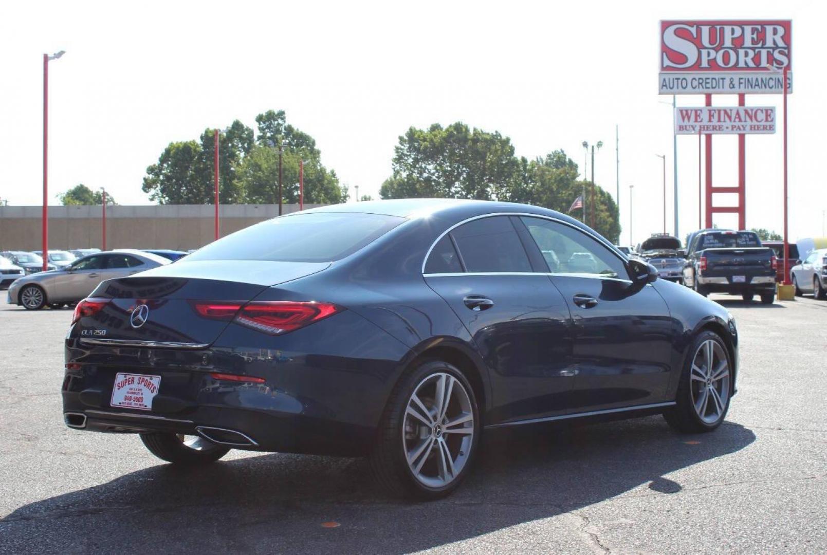 2020 Blue Mercedes-Benz CLA-Class CLA250 (W1K5J4GB1LN) with an 2.0L L4 DOHC 16V engine, 7A transmission, located at 4301 NW 39th , Oklahoma City, OK, 73112, (405) 949-5600, 35.512135, -97.598671 - NO DRIVERS LICENCE -NO FULL COVERAGE INSURANCE - NO CREDIT CHECK. COME ON OVER TO SUPERSPORTS, TAKE A LOOK AND TEST DRIVE. PLEASE GIVE US A CALL AT (405) 949-5600. NO LICENCIA DE CONDUCIR - NO SEGURO DE COBERTURA TOTAL - NO VERIFICACION DE CREDITO. VISITENOS EN SUPERSPORTS, MIRE NUESTRO - Photo#4