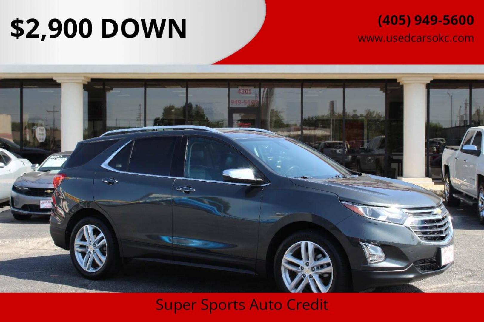 2020 Gray Chevrolet Equinox Premier 2.0 2WD (2GNAXPEX0L6) with an 2.0L L4 DOHC 16V engine, 9A transmission, located at 4301 NW 39th , Oklahoma City, OK, 73112, (405) 949-5600, 35.512135, -97.598671 - NO DRIVERS LICENCE -NO FULL COVERAGE INSURANCE - NO CREDIT CHECK. COME ON OVER TO SUPERSPORTS, TAKE A LOOK AND TEST DRIVE. PLEASE GIVE US A CALL AT (405) 949-5600. NO LICENCIA DE CONDUCIR - NO SEGURO DE COBERTURA TOTAL - NO VERIFICACION DE CREDITO. VISITENOS EN SUPERSPORTS, MIRE - Photo#0