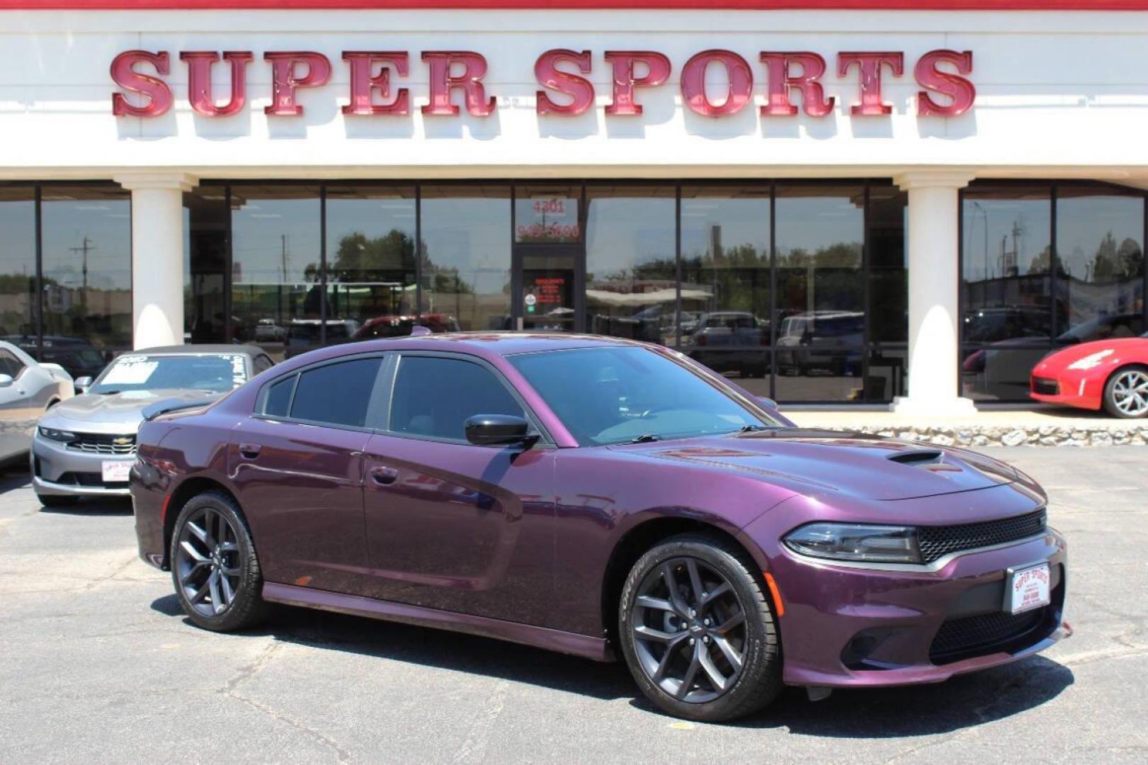 2021 Purple Dodge Charger GT AWD (2C3CDXHG8MH) with an 3.6L V6 DOHC 24V engine, 8A transmission, located at 4301 NW 39th , Oklahoma City, OK, 73112, (405) 949-5600, 35.512135, -97.598671 - NO DRIVERS LICENCE -NO FULL COVERAGE INSURANCE - NO CREDIT CHECK. COME ON OVER TO SUPERSPORTS, TAKE A LOOK AND TEST DRIVE. PLEASE GIVE US A CALL AT (405) 949-5600. NO LICENCIA DE CONDUCIR - NO SEGURO DE COBERTURA TOTAL - NO VERIFICACION DE CREDITO. VISITENOS EN SUPERSPORTS, MIRE NUESTRO - Photo#2