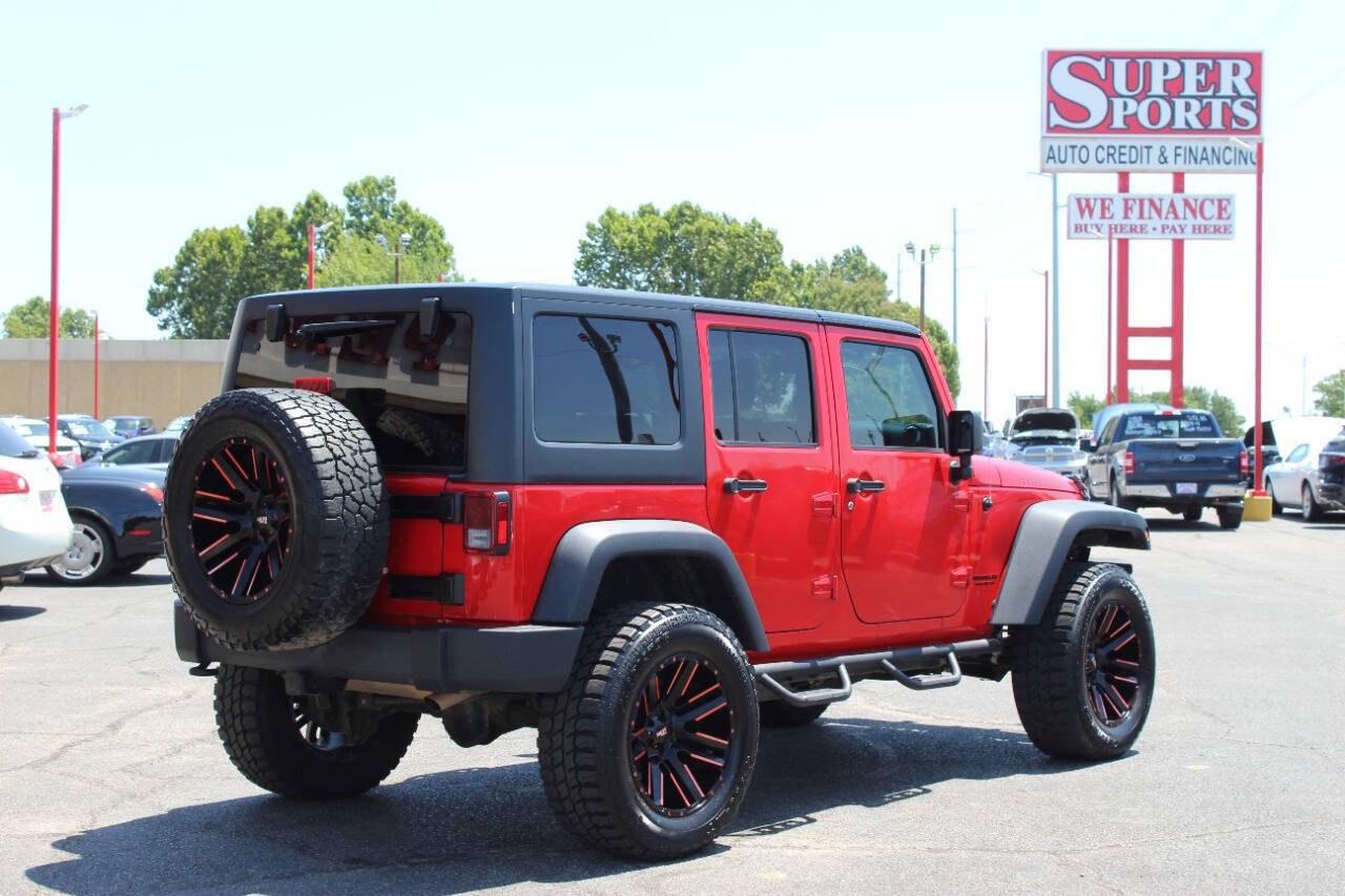 2017 Red Jeep Wrangler Unlimited Unlimited Rubicon 4WD (1C4BJWFGXHL) with an 3.6L V6 3.6L V6 engine, Automatic 5-Speed transmission, located at 4301 NW 39th , Oklahoma City, OK, 73112, (405) 949-5600, 35.512135, -97.598671 - Hablamos espanol. SPEND SMART --- BUY FROM SUPER SPORTS. ALL PRICES, DOWN PAYMENTS, PAYMENTS, AND FINANCE TERMS ARE NEGOTIABLE AT THE TIME OF APPROVAL. WE WILL WORK WITH YOU TO FIT YOUR BUDGET. WE WILL EVEN LOWER AND ADJUST THE NUMBERS TO HELP MAKE THE VEHICLE MORE AFFORDABLE FOR YOU.- Photo#3