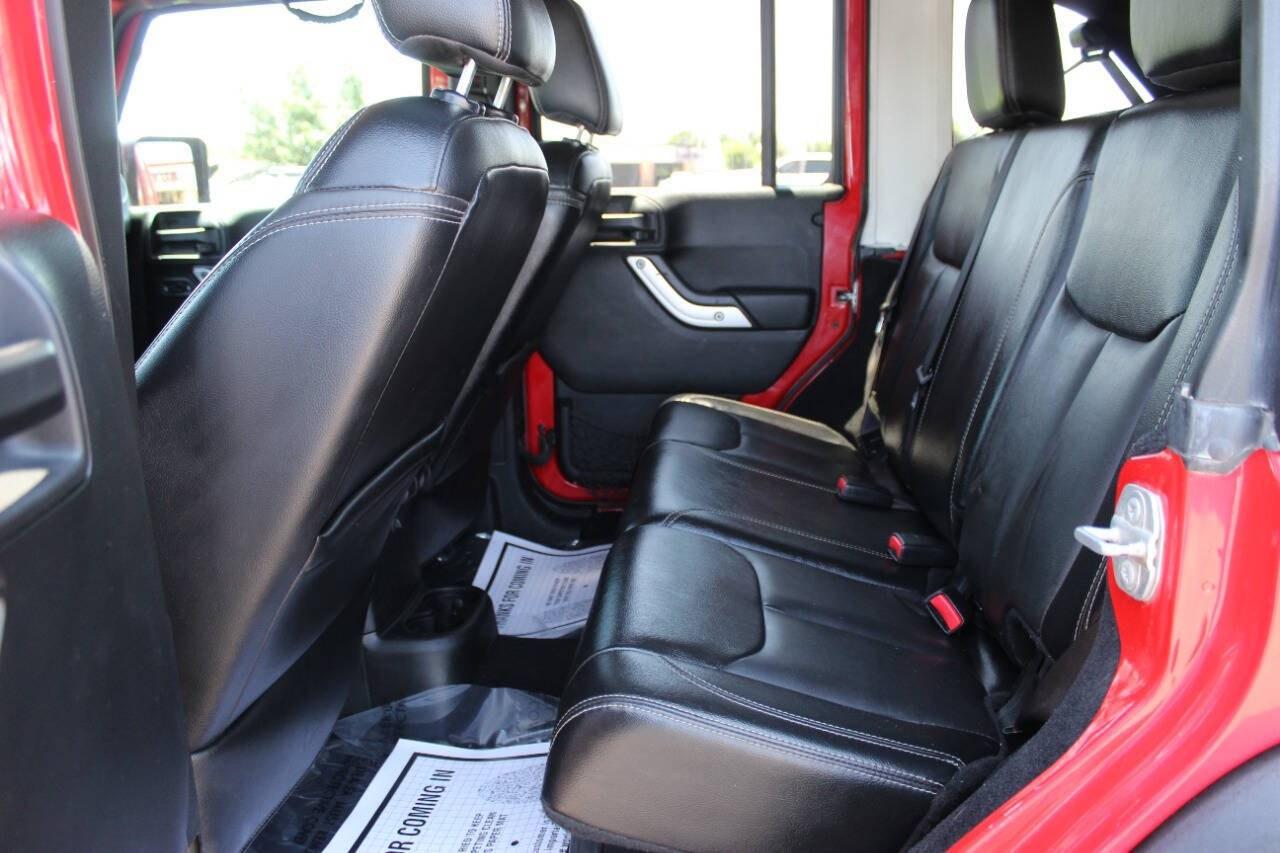 2017 Red Jeep Wrangler Unlimited Unlimited Rubicon 4WD (1C4BJWFGXHL) with an 3.6L V6 3.6L V6 engine, Automatic 5-Speed transmission, located at 4301 NW 39th , Oklahoma City, OK, 73112, (405) 949-5600, 35.512135, -97.598671 - Hablamos espanol. SPEND SMART --- BUY FROM SUPER SPORTS. ALL PRICES, DOWN PAYMENTS, PAYMENTS, AND FINANCE TERMS ARE NEGOTIABLE AT THE TIME OF APPROVAL. WE WILL WORK WITH YOU TO FIT YOUR BUDGET. WE WILL EVEN LOWER AND ADJUST THE NUMBERS TO HELP MAKE THE VEHICLE MORE AFFORDABLE FOR YOU.- Photo#13