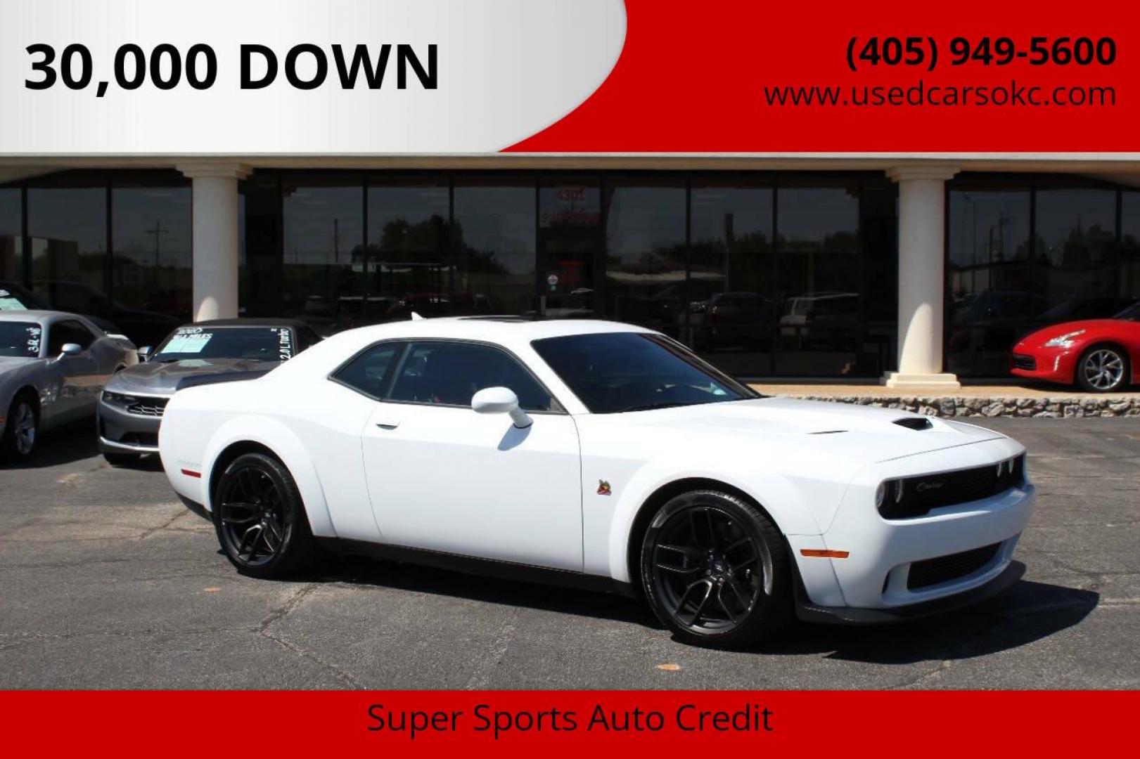 2023 White Dodge Challenger R/T Scat Pack (2C3CDZFJ0PH) with an 6.2L V8 OHV 16V engine, 6A transmission, located at 4301 NW 39th , Oklahoma City, OK, 73112, (405) 949-5600, 35.512135, -97.598671 - Photo#0