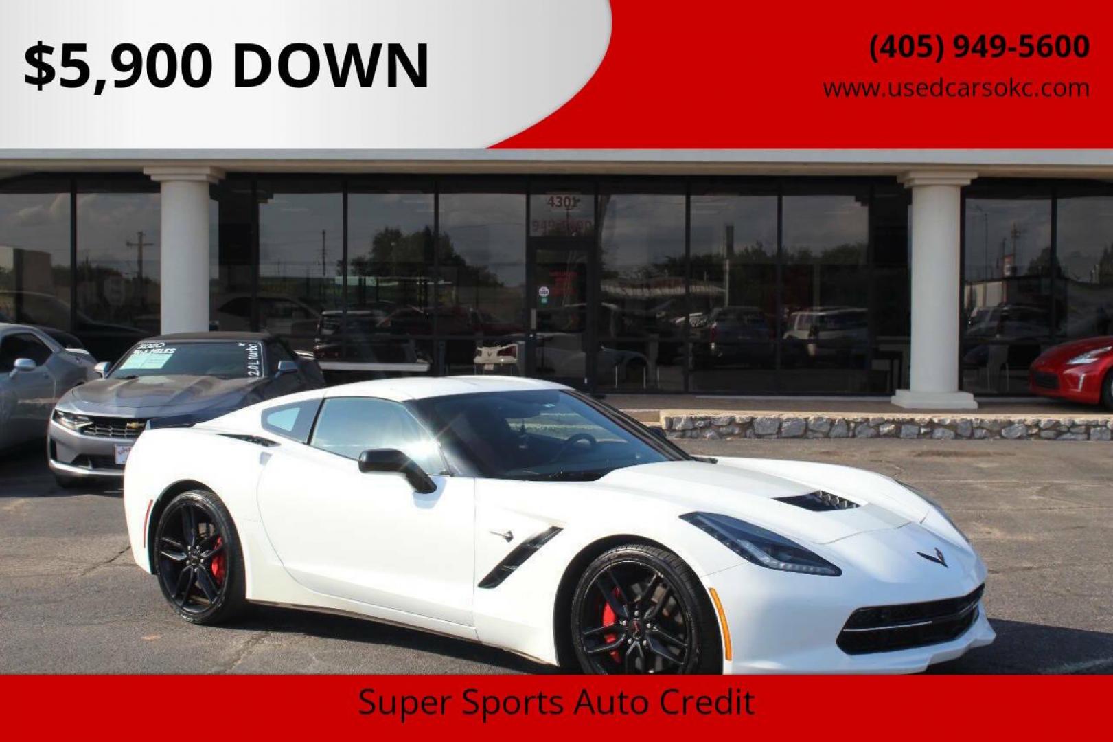 2016 White Chevrolet Corvette Z51 2LT Coupe Automatic (1G1YK2D73G5) with an 6.2L V8 engine, 8A transmission, located at 4301 NW 39th , Oklahoma City, OK, 73112, (405) 949-5600, 35.512135, -97.598671 - Photo#0