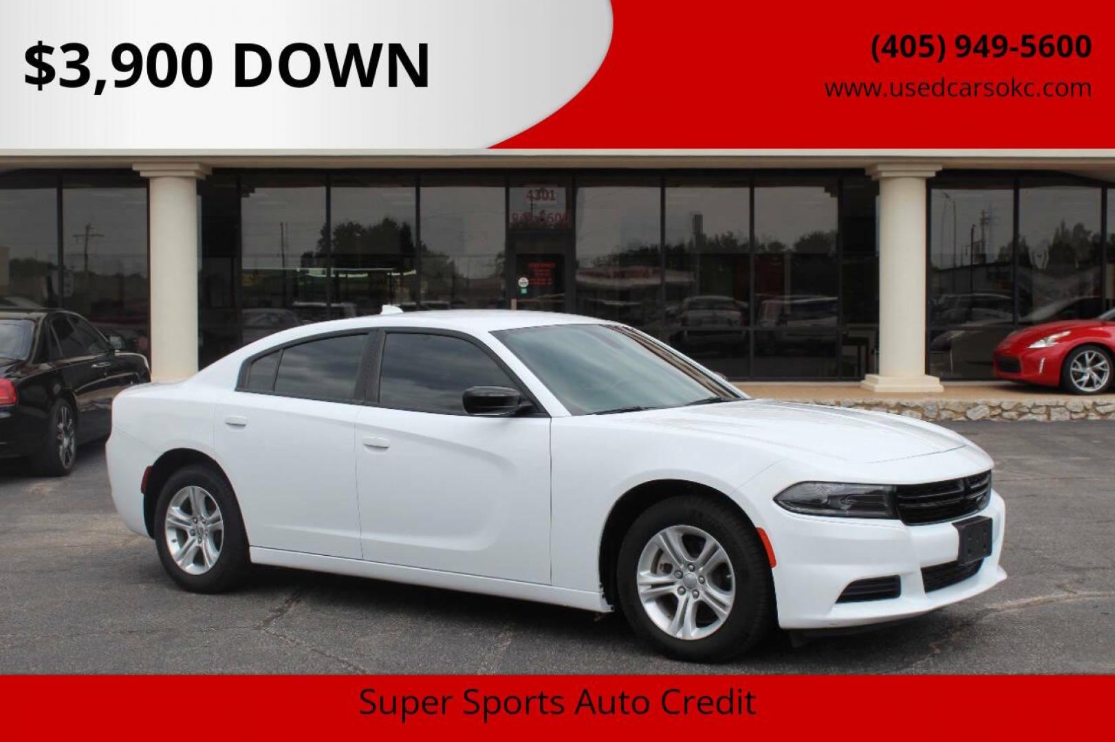 2023 White Dodge Charger SXT (2C3CDXBG5PH) with an 3.6L V6 DOHC 24V engine, 8A transmission, located at 4301 NW 39th , Oklahoma City, OK, 73112, (405) 949-5600, 35.512135, -97.598671 - NO DRIVERS LICENCE -NO FULL COVERAGE INSURANCE - NO CREDIT CHECK. COME ON OVER TO SUPERSPORTS, TAKE A LOOK AND TEST DRIVE. PLEASE GIVE US A CALL AT (405) 949-5600. NO LICENCIA DE CONDUCIR - NO SEGURO DE COBERTURA TOTAL - NO VERIFICACION DE CREDITO. VISITENOS EN SUPERSPORTS, MIRE NUESTRO - Photo#0