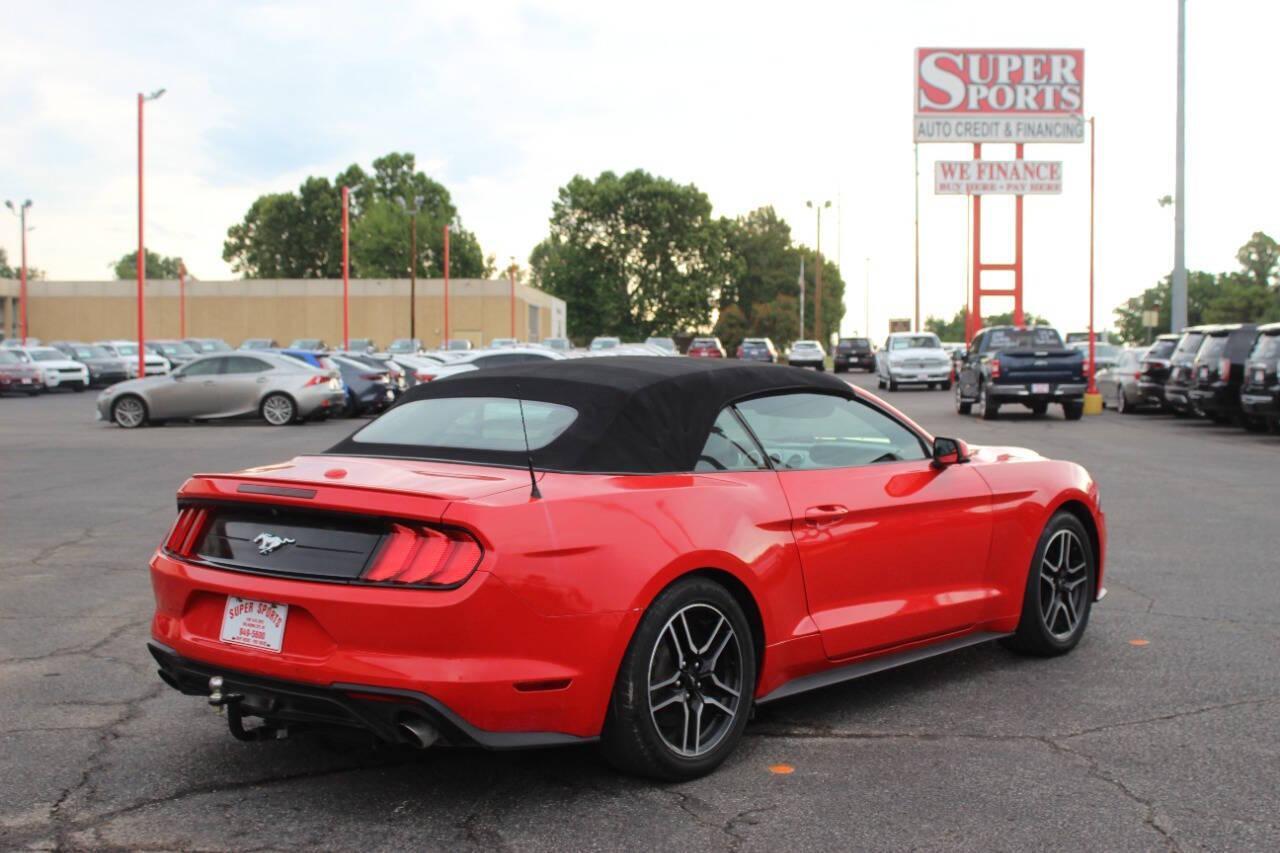 2020 Red Ford Mustang EcoBoost Premium Convertible (1FATP8UH4L5) with an 2.3L L4 DOHC 16V engine, Automatic 10-Speed transmission, located at 4301 NW 39th , Oklahoma City, OK, 73112, (405) 949-5600, 35.512135, -97.598671 - NO DRIVERS LICENSE - NO FULL COVERAGE INSURANCE - NO CREDIT CHECK. COME ON OVER TO SUPERSPORTS AND TAKE A LOOK AND TEST DRIVE PLEASE GIVE US A CALL AT (405) 949-5600. NO LICENCIA DE MANEJAR - NO SEGURO DE COBERTURA TOTAL - NO VERIFICACION DE CREDITO. POR FAVOR VENGAN A SUPERSPORTS, ECHE U - Photo#3