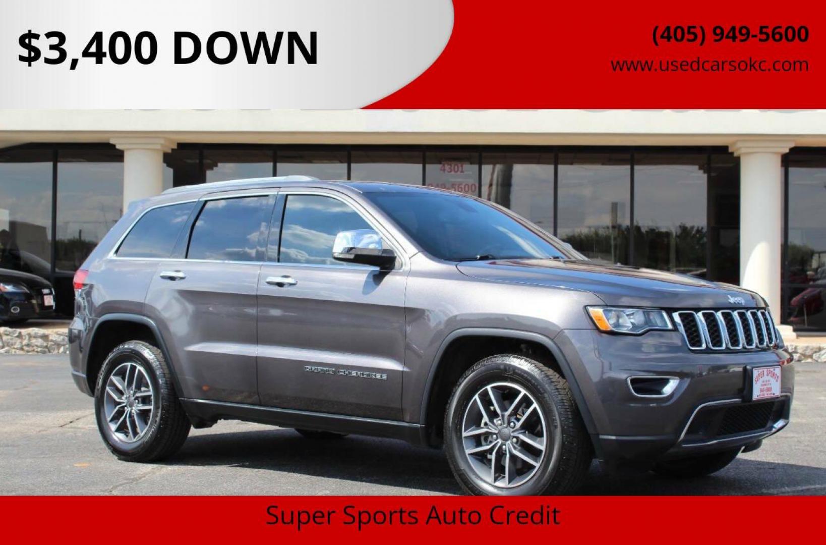 2020 Gray Jeep Grand Cherokee Limited 2WD (1C4RJEBG5LC) with an 3.6L V6 DOHC 24V engine, 8A transmission, located at 4301 NW 39th , Oklahoma City, OK, 73112, (405) 949-5600, 35.512135, -97.598671 - NO DRIVERS LICENCE -NO FULL COVERAGE INSURANCE - NO CREDIT CHECK. COME ON OVER TO SUPERSPORTS, TAKE A LOOK AND TEST DRIVE. PLEASE GIVE US A CALL AT (405) 949-5600. NO LICENCIA DE CONDUCIR - NO SEGURO DE COBERTURA TOTAL - NO VERIFICACION DE CREDITO. VISITENOS EN SUPERSPORTS, MIRE NUESTRO - Photo#0