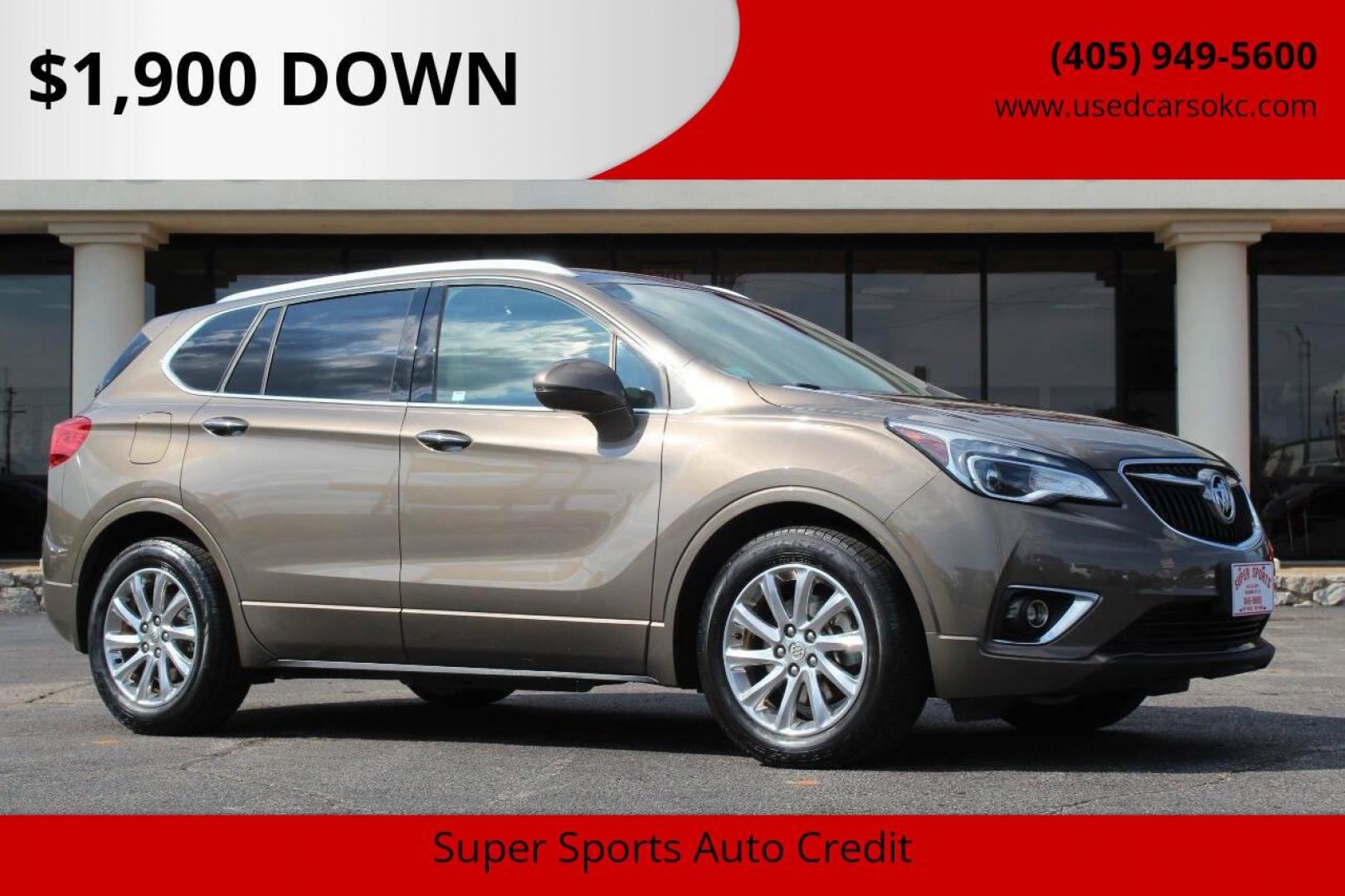 2019 Brown Buick Envision Preferred AWD (LRBFXCSA3KD) with an 2.5L L4 DOHC 24V engine, 6A transmission, located at 4301 NW 39th , Oklahoma City, OK, 73112, (405) 949-5600, 35.512135, -97.598671 - Photo#0