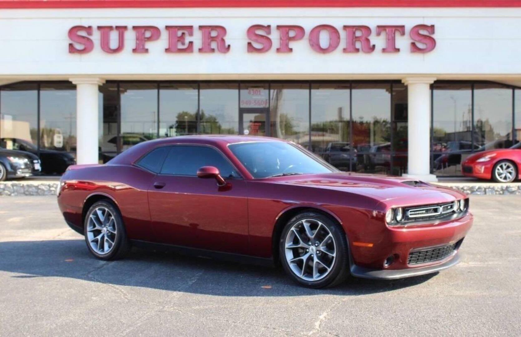 2022 Burgundy Dodge Challenger GT (2C3CDZJGXNH) with an 3.6L V6 DOHC 24V engine, 8A transmission, located at 4301 NW 39th , Oklahoma City, OK, 73112, (405) 949-5600, 35.512135, -97.598671 - Photo#2