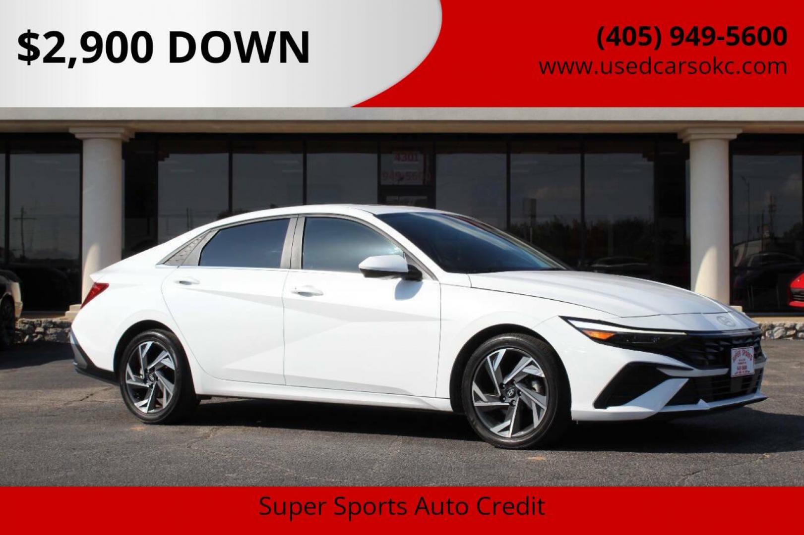 2024 White Hyundai Elantra SEL (KMHLS4DG8RU) with an 2.0L L4 DOHC 16V engine, 6A transmission, located at 4301 NW 39th , Oklahoma City, OK, 73112, (405) 949-5600, 35.512135, -97.598671 - NO DRIVERS LICENCE -NO FULL COVERAGE INSURANCE - NO CREDIT CHECK. COME ON OVER TO SUPERSPORTS, TAKE A LOOK AND TEST DRIVE. PLEASE GIVE US A CALL AT (405) 949-5600. NO LICENCIA DE CONDUCIR - NO SEGURO DE COBERTURA TOTAL - NO VERIFICACION DE CREDITO. VISITENOS EN SUPERSPORTS, MIRE NUESTRO - Photo#0