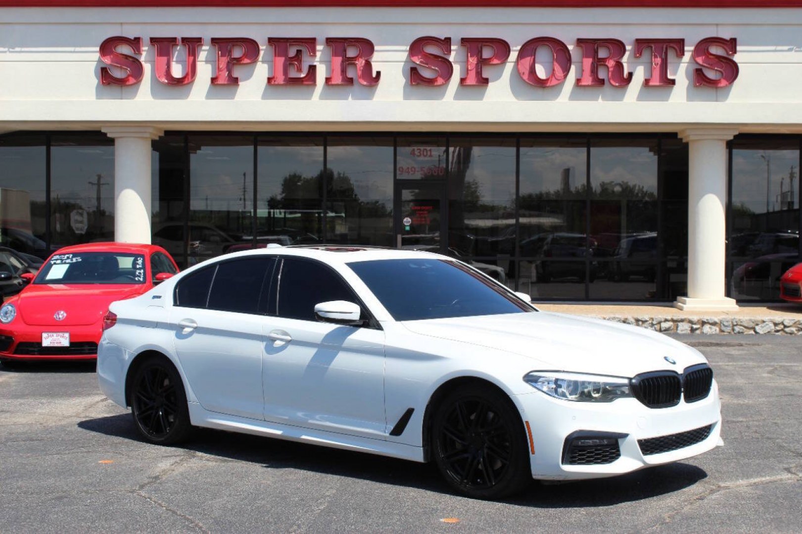 2019 White BMW 5 Series 530e iPerformance (WBAJA9C58KB) with an 2.0L I4 Turbocharger 2.0L I4 engine, Automatic 8-Speed transmission, located at 4301 NW 39th , Oklahoma City, OK, 73112, (405) 949-5600, 35.512135, -97.598671- Photo#0