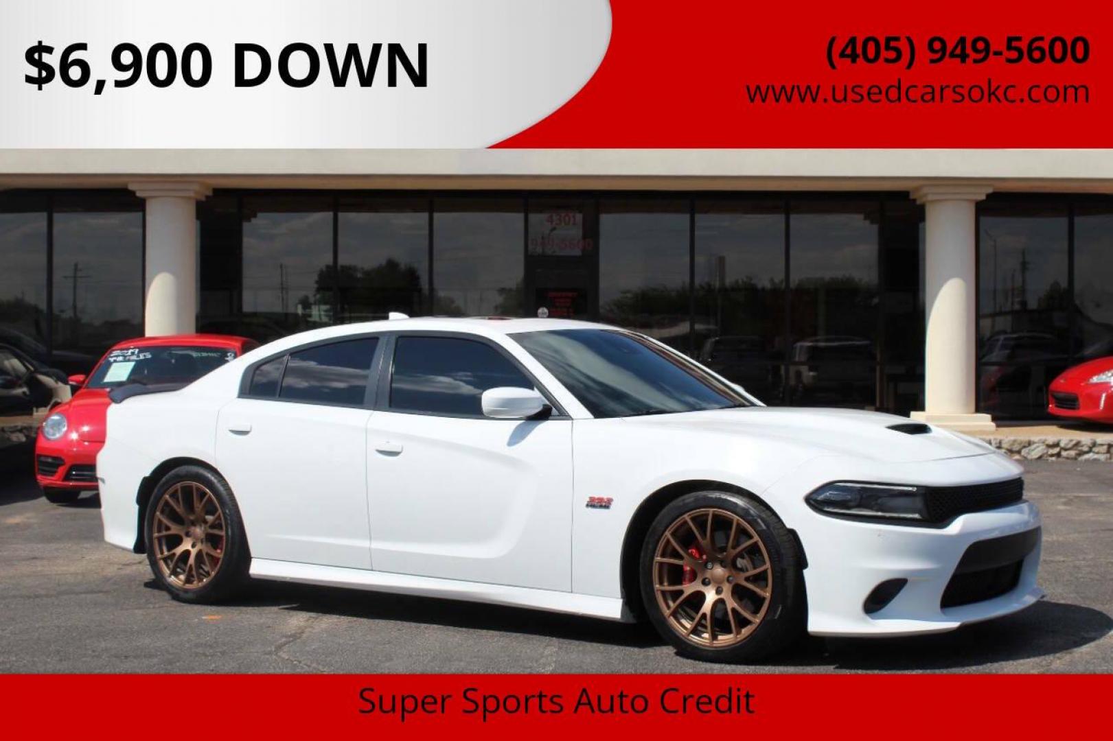 2018 White Dodge Charger SRT 392 (2C3CDXGJ8JH) with an 6.4L V8 OHV 16V engine, 5A transmission, located at 4301 NW 39th , Oklahoma City, OK, 73112, (405) 949-5600, 35.512135, -97.598671 - NO DRIVERS LICENCE -NO FULL COVERAGE INSURANCE - NO CREDIT CHECK. COME ON OVER TO SUPERSPORTS, TAKE A LOOK AND TEST DRIVE. PLEASE GIVE US A CALL AT (405) 949-5600. NO LICENCIA DE CONDUCIR - NO SEGURO DE COBERTURA TOTAL - NO VERIFICACION DE CREDITO. VISITENOS EN SUPERSPORTS, MIRE NUESTRO - Photo#0