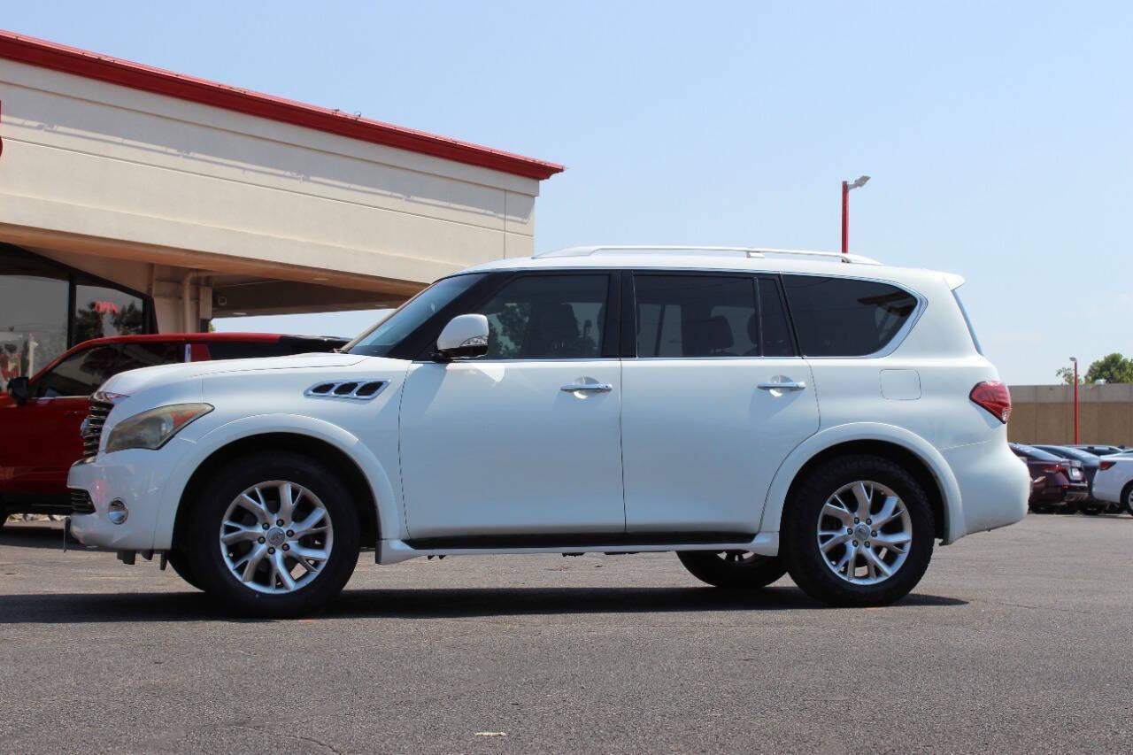 2011 White Infiniti QX56 4WD (JN8AZ2NE6B9) with an 5.6L V8 DOHC 32V engine, 5-Speed Automatic transmission, located at 4301 NW 39th , Oklahoma City, OK, 73112, (405) 949-5600, 35.512135, -97.598671 - NO DRIVERS LICENCE -NO FULL COVERAGE INSURANCE - NO CREDIT CHECK. COME ON OVER TO SUPERSPORTS, TAKE A LOOK AND TEST DRIVE. PLEASE GIVE US A CALL AT (405) 949-5600. NO LICENCIA DE CONDUCIR - NO SEGURO DE COBERTURA TOTAL - NO VERIFICACION DE CREDITO. VISITENOS EN SUPERSPORTS, MIRE NUESTRO - Photo#5