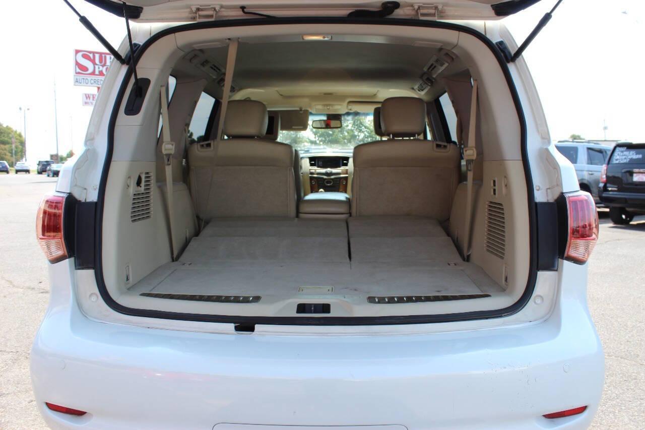 2011 White Infiniti QX56 4WD (JN8AZ2NE6B9) with an 5.6L V8 DOHC 32V engine, 5-Speed Automatic transmission, located at 4301 NW 39th , Oklahoma City, OK, 73112, (405) 949-5600, 35.512135, -97.598671 - NO DRIVERS LICENCE -NO FULL COVERAGE INSURANCE - NO CREDIT CHECK. COME ON OVER TO SUPERSPORTS, TAKE A LOOK AND TEST DRIVE. PLEASE GIVE US A CALL AT (405) 949-5600. NO LICENCIA DE CONDUCIR - NO SEGURO DE COBERTURA TOTAL - NO VERIFICACION DE CREDITO. VISITENOS EN SUPERSPORTS, MIRE NUESTRO - Photo#13