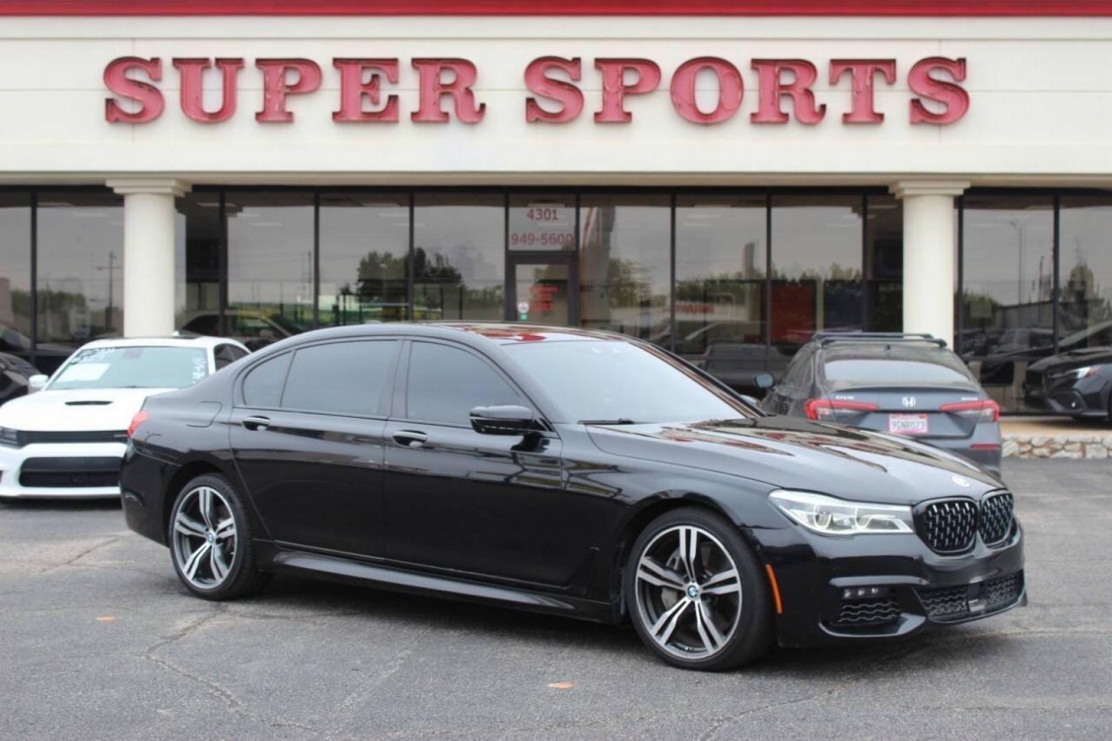 2019 Black BMW 7 Series 750i (WBA7F0C59KG) with an 4.4L V8 Twin Turbocharger 4.4L V8 engine, Automatic 8-Speed transmission, located at 4301 NW 39th , Oklahoma City, OK, 73112, (405) 949-5600, 35.512135, -97.598671- Photo#0