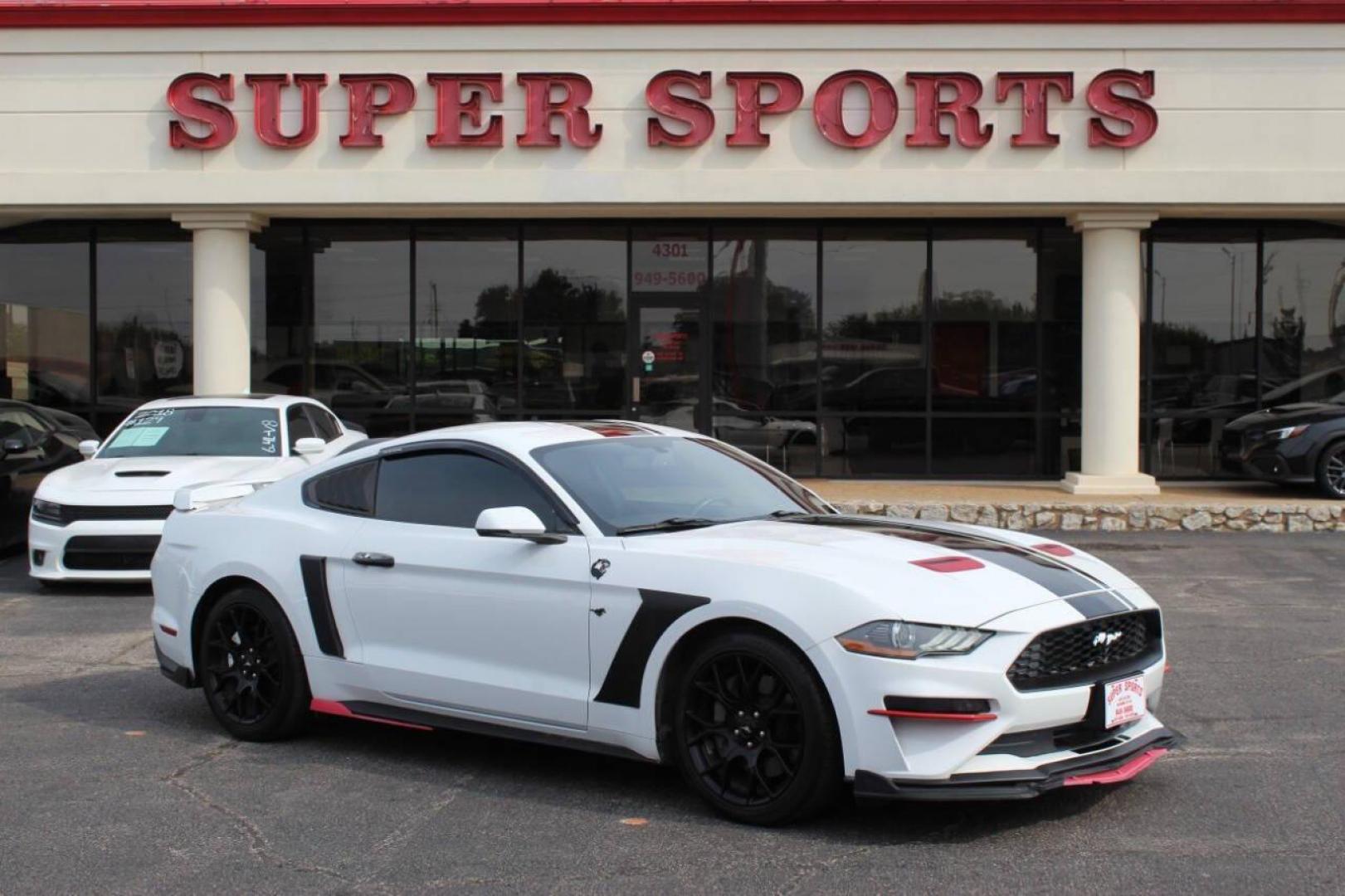 2019 White Ford Mustang EcoBoost Coupe (1FA6P8TH0K5) with an 2.3L L4 DOHC 16V engine, Automatic 10-Speed transmission, located at 4301 NW 39th , Oklahoma City, OK, 73112, (405) 949-5600, 35.512135, -97.598671 - NO DRIVERS LICENCE -NO FULL COVERAGE INSURANCE - NO CREDIT CHECK. COME ON OVER TO SUPERSPORTS, TAKE A LOOK AND TEST DRIVE. PLEASE GIVE US A CALL AT (405) 949-5600. NO LICENCIA DE CONDUCIR - NO SEGURO DE COBERTURA TOTAL - NO VERIFICACION DE CREDITO. VISITENOS EN SUPERSPORTS, MIRE NUESTRO - Photo#2
