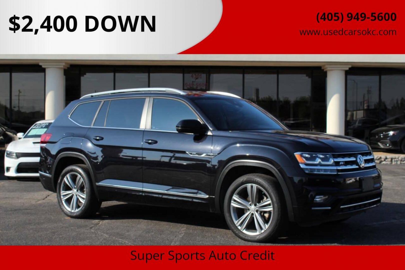 2018 Black Volkswagen Atlas V6 SE w/Technology (1V2FR2CA7JC) with an 3.6L V6 DOHC 24V engine, 8A transmission, located at 4301 NW 39th , Oklahoma City, OK, 73112, (405) 949-5600, 35.512135, -97.598671 - NO DRIVERS LICENCE -NO FULL COVERAGE INSURANCE - NO CREDIT CHECK. COME ON OVER TO SUPERSPORTS, TAKE A LOOK AND TEST DRIVE. PLEASE GIVE US A CALL AT (405) 949-5600. NO LICENCIA DE CONDUCIR - NO SEGURO DE COBERTURA TOTAL - NO VERIFICACION DE CREDITO. VISITENOS EN SUPERSPORTS, MIRE NUESTRO - Photo#0