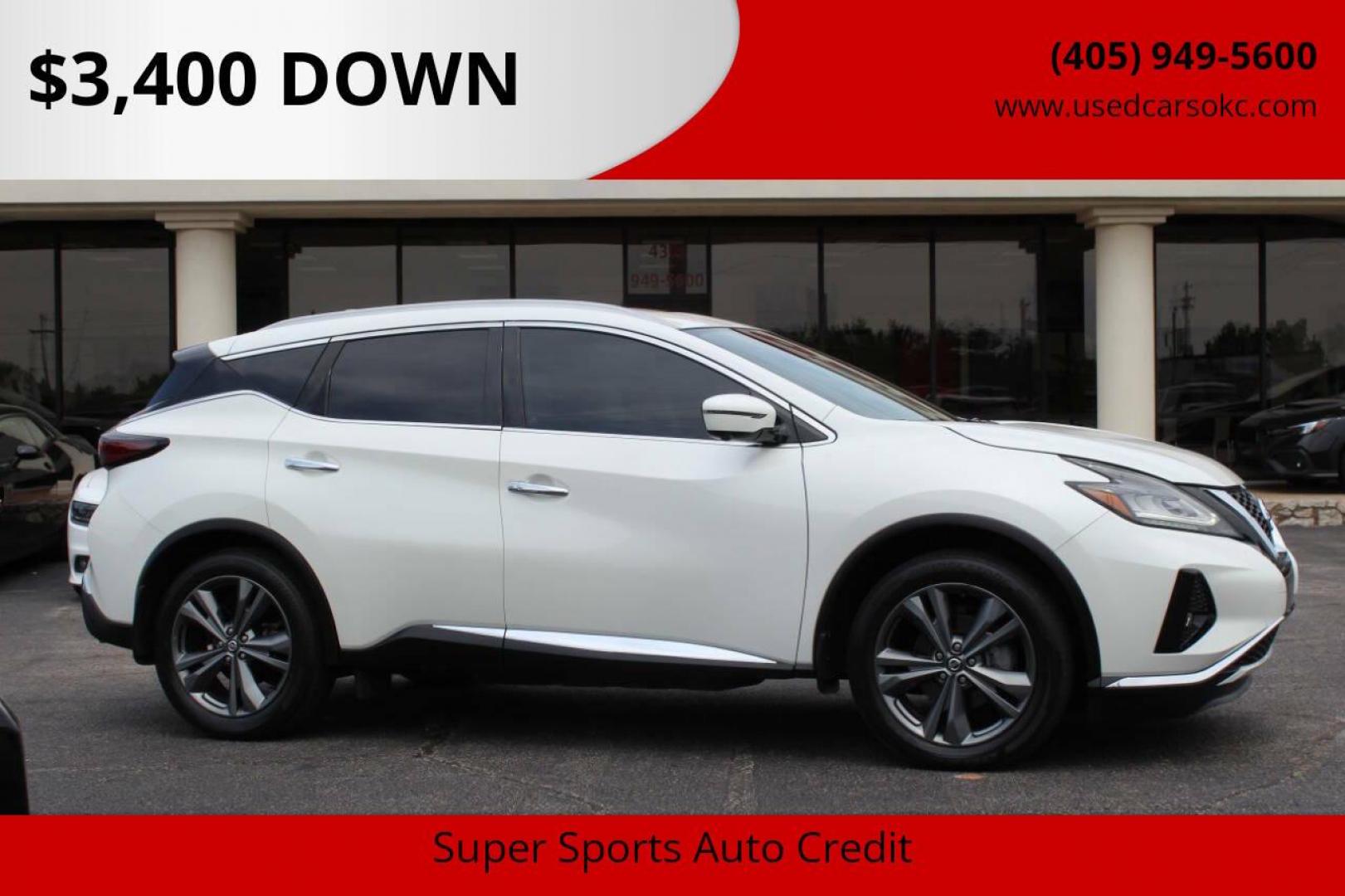 2020 White Nissan Murano Platinum AWD (5N1AZ2DS6LN) with an 3.5L V6 DOHC 24V engine, CVT transmission, located at 4301 NW 39th , Oklahoma City, OK, 73112, (405) 949-5600, 35.512135, -97.598671 - NO DRIVERS LICENCE -NO FULL COVERAGE INSURANCE - NO CREDIT CHECK. COME ON OVER TO SUPERSPORTS, TAKE A LOOK AND TEST DRIVE. PLEASE GIVE US A CALL AT (405) 949-5600. NO LICENCIA DE CONDUCIR - NO SEGURO DE COBERTURA TOTAL - NO VERIFICACION DE CREDITO. VISITENOS EN SUPERSPORTS, MIRE NUESTRO - Photo#0