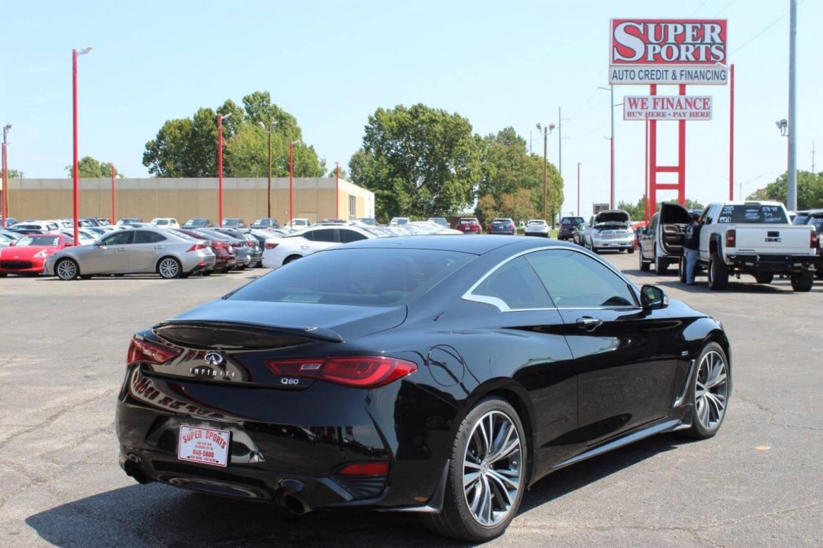 2018 Black Infiniti Q60 3.0t Sport (JN1EV7EK2JM) with an 3.0L V6 DOHC 24V TURBO engine, 7A transmission, located at 4301 NW 39th , Oklahoma City, OK, 73112, (405) 949-5600, 35.512135, -97.598671 - NO DRIVERS LICENCE -NO FULL COVERAGE INSURANCE - NO CREDIT CHECK. COME ON OVER TO SUPERSPORTS, TAKE A LOOK AND TEST DRIVE. PLEASE GIVE US A CALL AT (405) 949-5600. NO LICENCIA DE CONDUCIR - NO SEGURO DE COBERTURA TOTAL - NO VERIFICACION DE CREDITO. VISITENOS EN SUPERSPORTS, MIRE NUESTRO - Photo#3