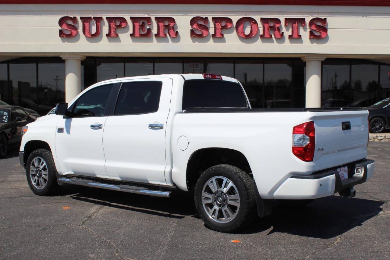 2018 White Toyota Tundra Platinum CrewMax 5.7L FFV 4WD (5TFAW5F12JX) with an 5.7L V8 DOHC 32V engine, 6A transmission, located at 4301 NW 39th , Oklahoma City, OK, 73112, (405) 949-5600, 35.512135, -97.598671 - NO DRIVERS LICENCE -NO FULL COVERAGE INSURANCE - NO CREDIT CHECK. COME ON OVER TO SUPERSPORTS, TAKE A LOOK AND TEST DRIVE. PLEASE GIVE US A CALL AT (405) 949-5600. NO LICENCIA DE CONDUCIR - NO SEGURO DE COBERTURA TOTAL - NO VERIFICACION DE CREDITO. VISITENOS EN SUPERSPORTS, MIRE NUESTRO - Photo#4