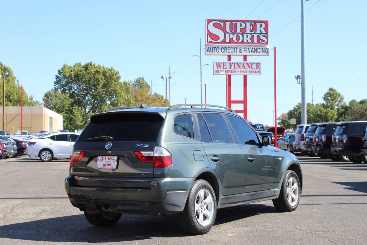 2008 Green BMW X3 3.0si (WBXPC93418W) with an 3.0L L6 DOHC 24V engine, Automatic 6-Speed transmission, located at 4301 NW 39th , Oklahoma City, OK, 73112, (405) 949-5600, 35.512135, -97.598671 - NO DRIVERS LICENCE -NO FULL COVERAGE INSURANCE - NO CREDIT CHECK. COME ON OVER TO SUPERSPORTS, TAKE A LOOK AND TEST DRIVE. PLEASE GIVE US A CALL AT (405) 949-5600. NO LICENCIA DE CONDUCIR - NO SEGURO DE COBERTURA TOTAL - NO VERIFICACION DE CREDITO. VISITENOS EN SUPERSPORTS, MIRE NUESTRO - Photo#3