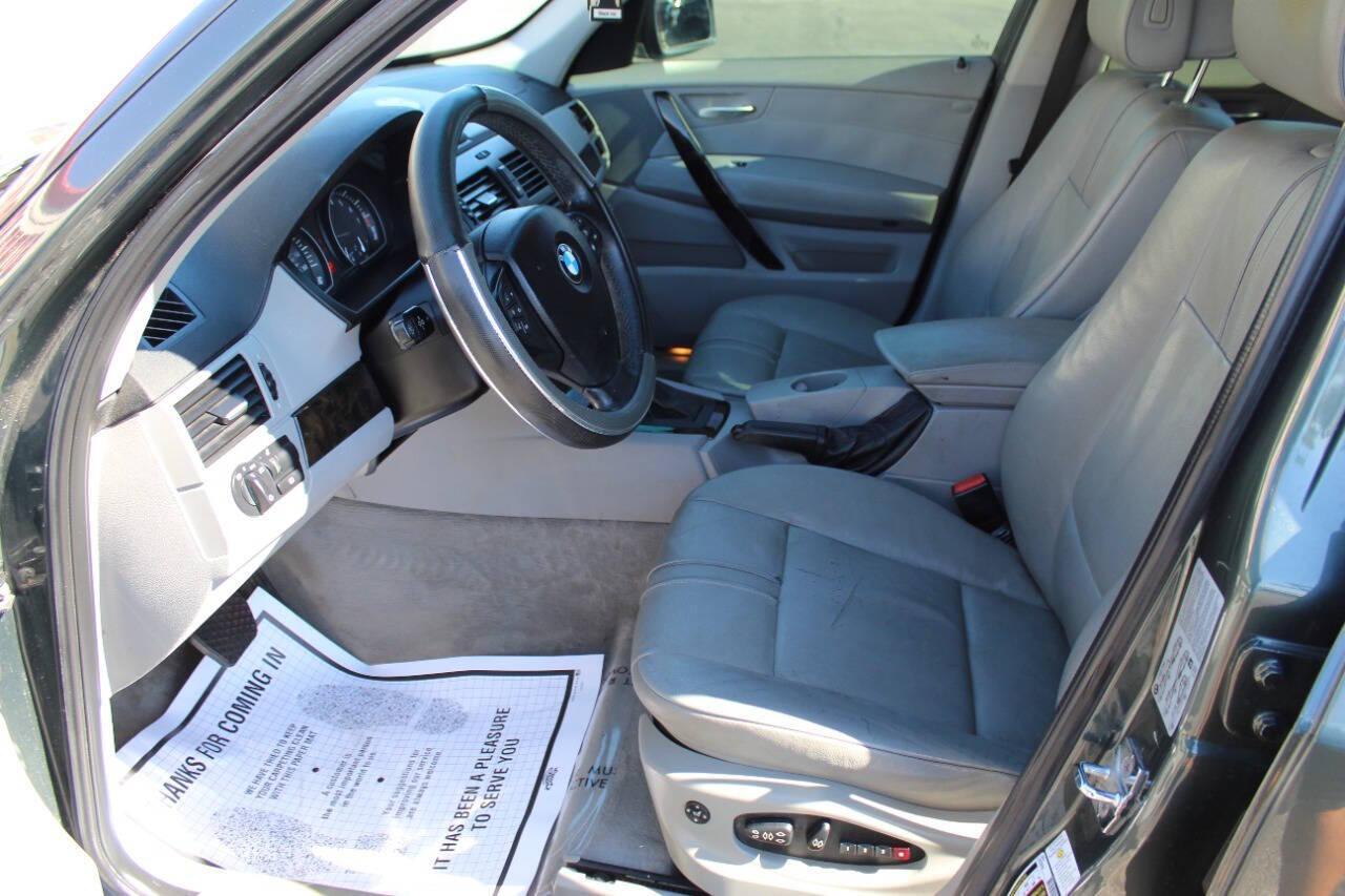 2008 Green BMW X3 3.0si (WBXPC93418W) with an 3.0L L6 DOHC 24V engine, Automatic 6-Speed transmission, located at 4301 NW 39th , Oklahoma City, OK, 73112, (405) 949-5600, 35.512135, -97.598671 - NO DRIVERS LICENCE -NO FULL COVERAGE INSURANCE - NO CREDIT CHECK. COME ON OVER TO SUPERSPORTS, TAKE A LOOK AND TEST DRIVE. PLEASE GIVE US A CALL AT (405) 949-5600. NO LICENCIA DE CONDUCIR - NO SEGURO DE COBERTURA TOTAL - NO VERIFICACION DE CREDITO. VISITENOS EN SUPERSPORTS, MIRE NUESTRO - Photo#14