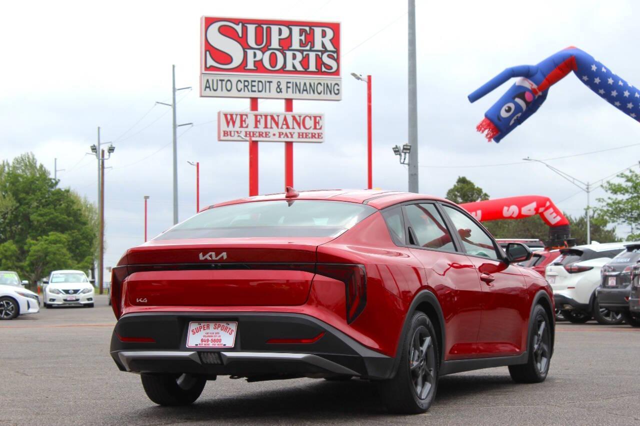 2025 Red Kia K4 LX (3KPFT4DE0SE) with an 2.0L I4 147hp 132ft. lbs. SULEV 2.0L I4 engine, CVT transmission, located at 4301 NW 39th , Oklahoma City, OK, 73112, (405) 949-5600, 35.512135, -97.598671 - NO DRIVERS LICENCE -NO FULL COVERAGE INSURANCE - NO CREDIT CHECK. COME ON OVER TO SUPERSPORTS, TAKE A LOOK AND TEST DRIVE. PLEASE GIVE US A CALL AT (405) 949-5600. NO LICENCIA DE CONDUCIR - NO SEGURO DE COBERTURA TOTAL - NO VERIFICACION DE CREDITO. VISITENOS EN SUPERSPORTS, MIRE NUESTRO - Photo#3