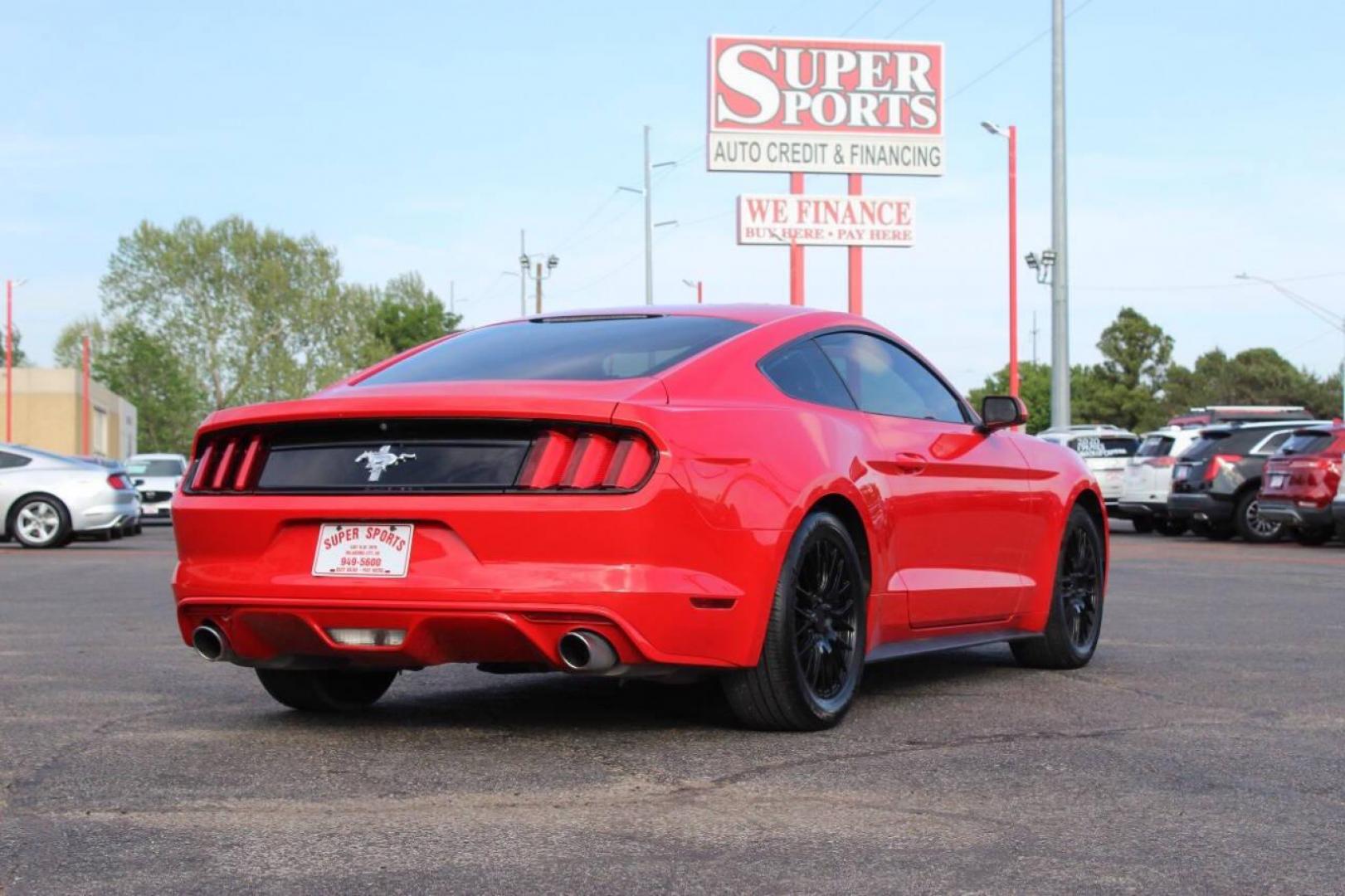 2015 Red Ford Mustang V6 Coupe (1FA6P8AM7F5) with an 3.7L V6 3.7L V6 engine, Automatic 6-Speed transmission, located at 4301 NW 39th , Oklahoma City, OK, 73112, (405) 949-5600, 35.512135, -97.598671 - NO DRIVERS LICENCE -NO FULL COVERAGE INSURANCE - NO CREDIT CHECK. COME ON OVER TO SUPERSPORTS, TAKE A LOOK AND TEST DRIVE. PLEASE GIVE US A CALL AT (405) 949-5600. NO LICENCIA DE CONDUCIR - NO SEGURO DE COBERTURA TOTAL - NO VERIFICACION DE CREDITO. VISITENOS EN SUPERSPORTS, MIRE NUESTRO - Photo#3