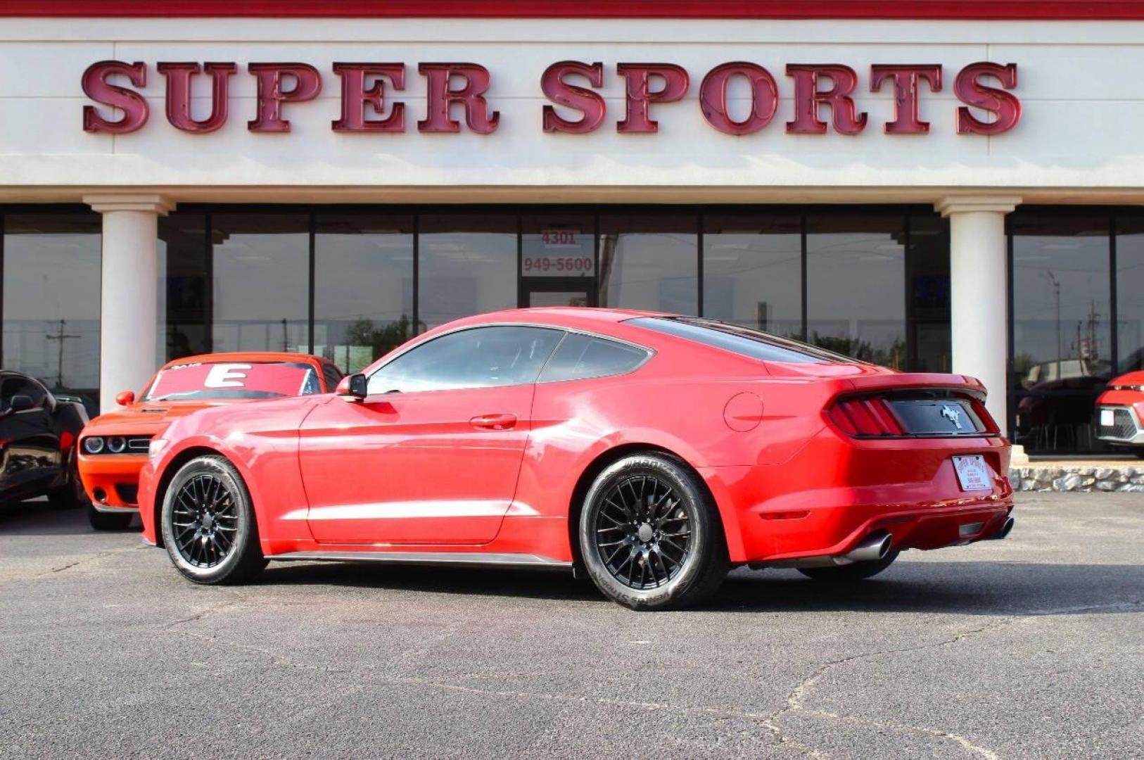 2015 Red Ford Mustang V6 Coupe (1FA6P8AM7F5) with an 3.7L V6 3.7L V6 engine, Automatic 6-Speed transmission, located at 4301 NW 39th , Oklahoma City, OK, 73112, (405) 949-5600, 35.512135, -97.598671 - NO DRIVERS LICENCE -NO FULL COVERAGE INSURANCE - NO CREDIT CHECK. COME ON OVER TO SUPERSPORTS, TAKE A LOOK AND TEST DRIVE. PLEASE GIVE US A CALL AT (405) 949-5600. NO LICENCIA DE CONDUCIR - NO SEGURO DE COBERTURA TOTAL - NO VERIFICACION DE CREDITO. VISITENOS EN SUPERSPORTS, MIRE NUESTRO - Photo#4