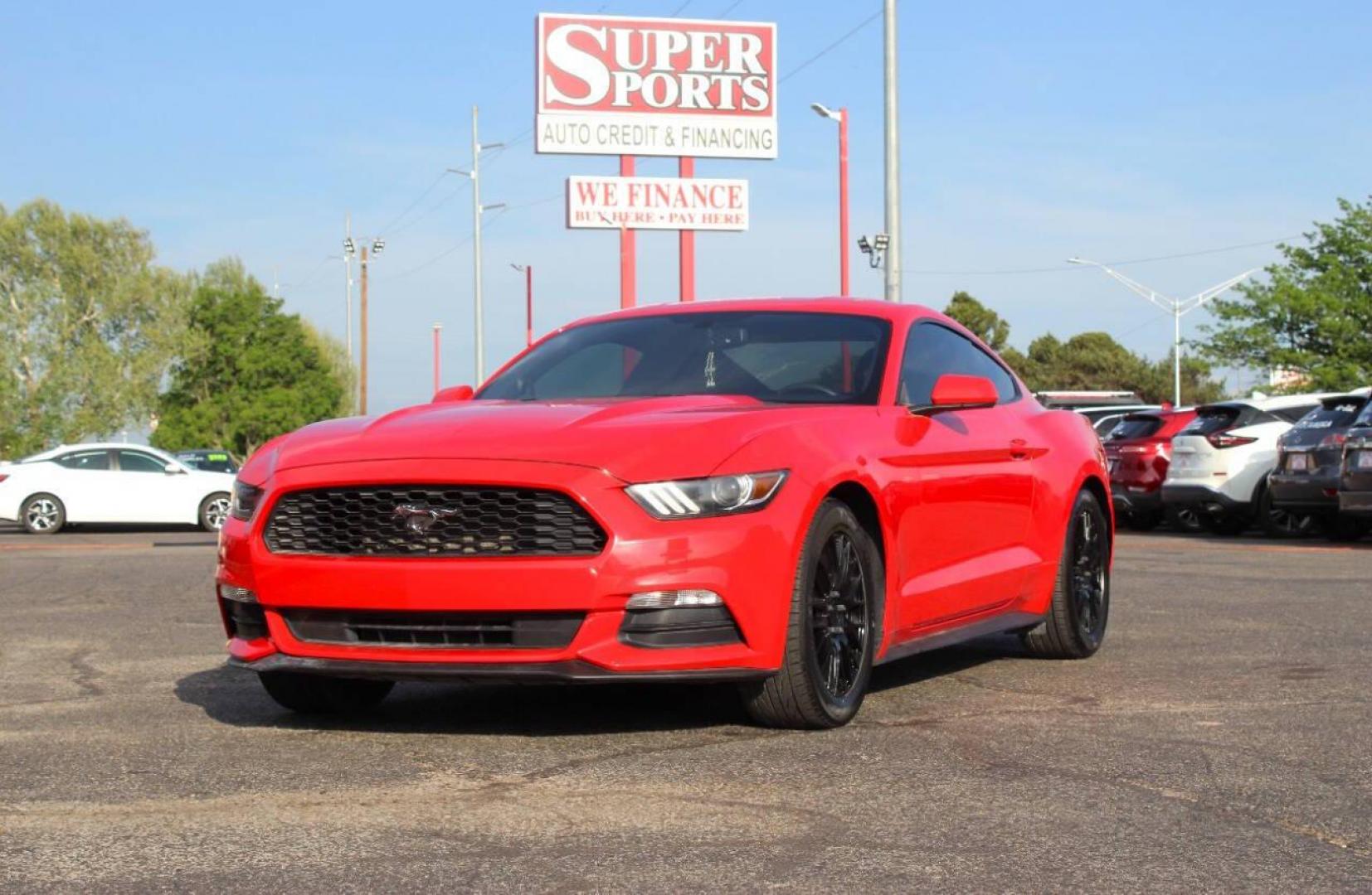 2015 Red Ford Mustang V6 Coupe (1FA6P8AM7F5) with an 3.7L V6 3.7L V6 engine, Automatic 6-Speed transmission, located at 4301 NW 39th , Oklahoma City, OK, 73112, (405) 949-5600, 35.512135, -97.598671 - NO DRIVERS LICENCE -NO FULL COVERAGE INSURANCE - NO CREDIT CHECK. COME ON OVER TO SUPERSPORTS, TAKE A LOOK AND TEST DRIVE. PLEASE GIVE US A CALL AT (405) 949-5600. NO LICENCIA DE CONDUCIR - NO SEGURO DE COBERTURA TOTAL - NO VERIFICACION DE CREDITO. VISITENOS EN SUPERSPORTS, MIRE NUESTRO - Photo#6