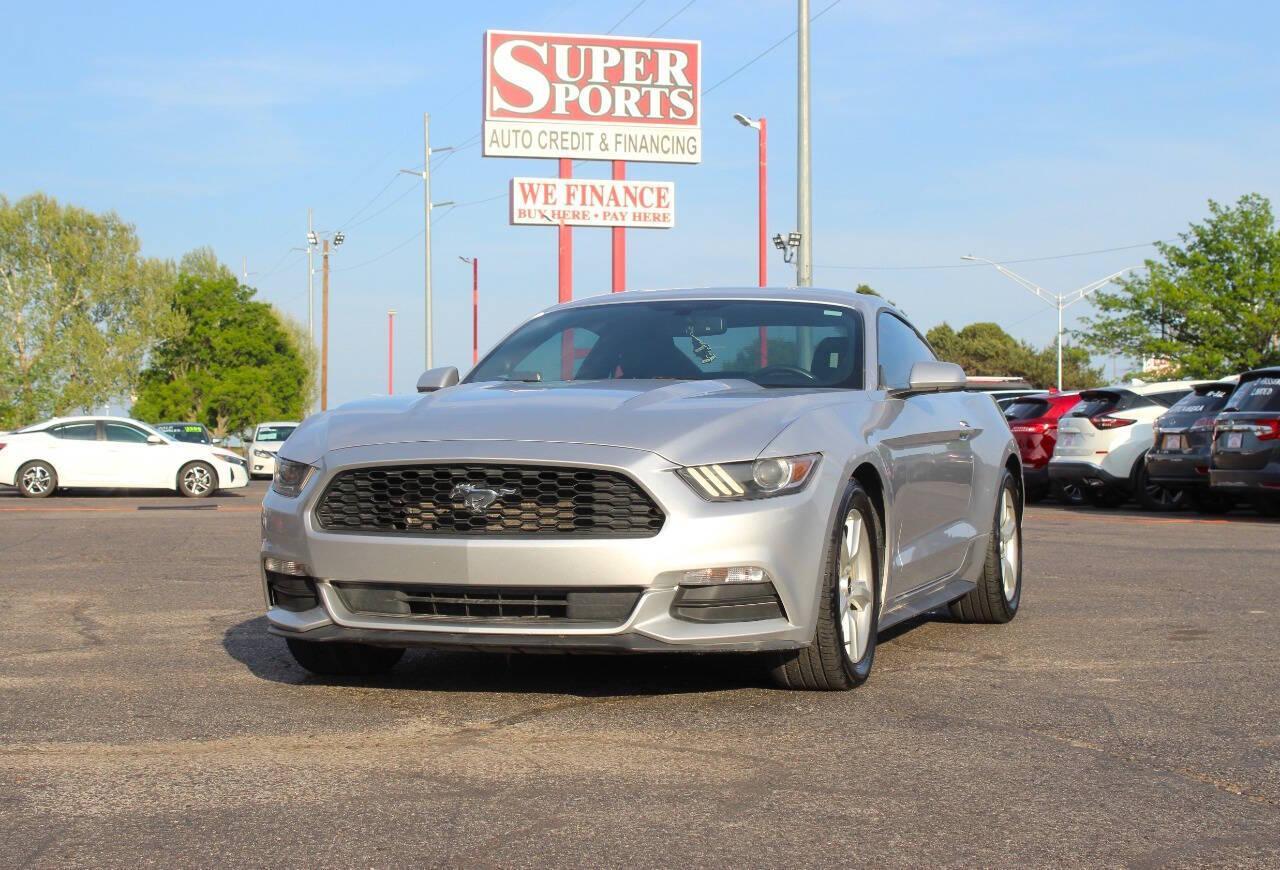 2017 Silver Ford Mustang V6 Coupe (1FA6P8AM5H5) with an 3.7L V6 3.7L V6 engine, Automatic 6-Speed transmission, located at 4301 NW 39th , Oklahoma City, OK, 73112, (405) 949-5600, 35.512135, -97.598671 - Photo#6