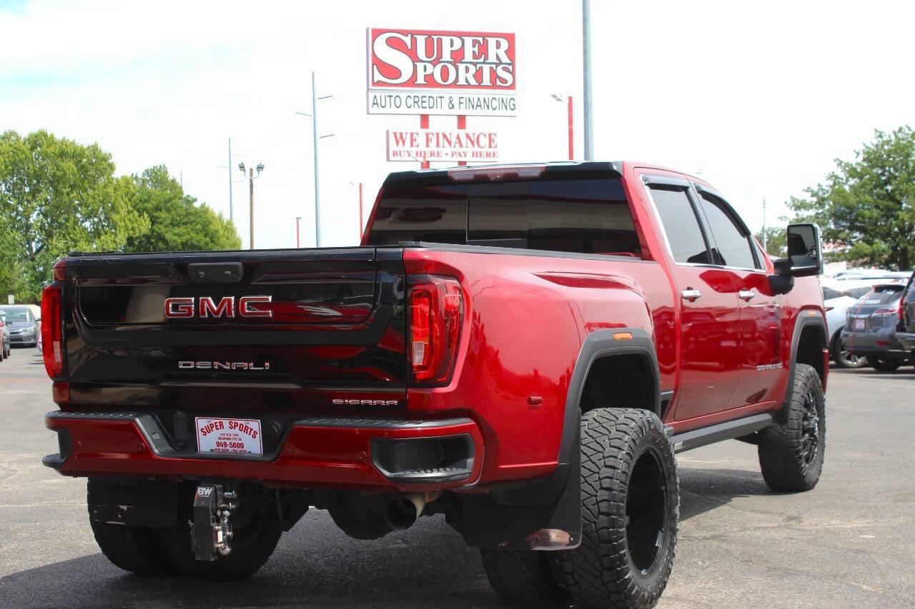 2020 Maroon GMC Sierra 3500HD Denali Crew Cab 4WD (1GT49WEY9LF) with an Duramax 6.6L Biodiesel Turbo V8 445hp 910ft. lbs. 6.6L V8 engine, Automatic 10-Speed transmission, located at 4301 NW 39th , Oklahoma City, OK, 73112, (405) 949-5600, 35.512135, -97.598671 - NO DRIVERS LICENCE -NO FULL COVERAGE INSURANCE - NO CREDIT CHECK. COME ON OVER TO SUPERSPORTS, TAKE A LOOK AND TEST DRIVE. PLEASE GIVE US A CALL AT (405) 949-5600. NO LICENCIA DE CONDUCIR - NO SEGURO DE COBERTURA TOTAL - NO VERIFICACION DE CREDITO. VISITENOS EN SUPERSPORTS, MIRE NUESTRO - Photo#3