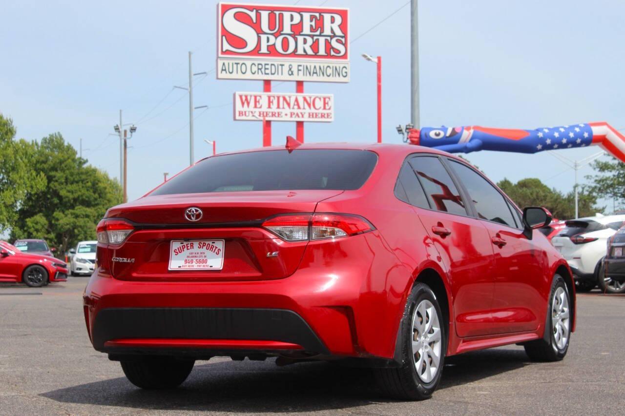 2021 Red Toyota Corolla LE (JTDEPMAE2MJ) with an 1.8L I4 139hp 126ft. lbs. 1.8L I4 engine, CVT transmission, located at 4301 NW 39th , Oklahoma City, OK, 73112, (405) 949-5600, 35.512135, -97.598671 - NO DRIVERS LICENCE -NO FULL COVERAGE INSURANCE - NO CREDIT CHECK. COME ON OVER TO SUPERSPORTS, TAKE A LOOK AND TEST DRIVE. PLEASE GIVE US A CALL AT (405) 949-5600. NO LICENCIA DE CONDUCIR - NO SEGURO DE COBERTURA TOTAL - NO VERIFICACION DE CREDITO. VISITENOS EN SUPERSPORTS, MIRE NUEST - Photo#3