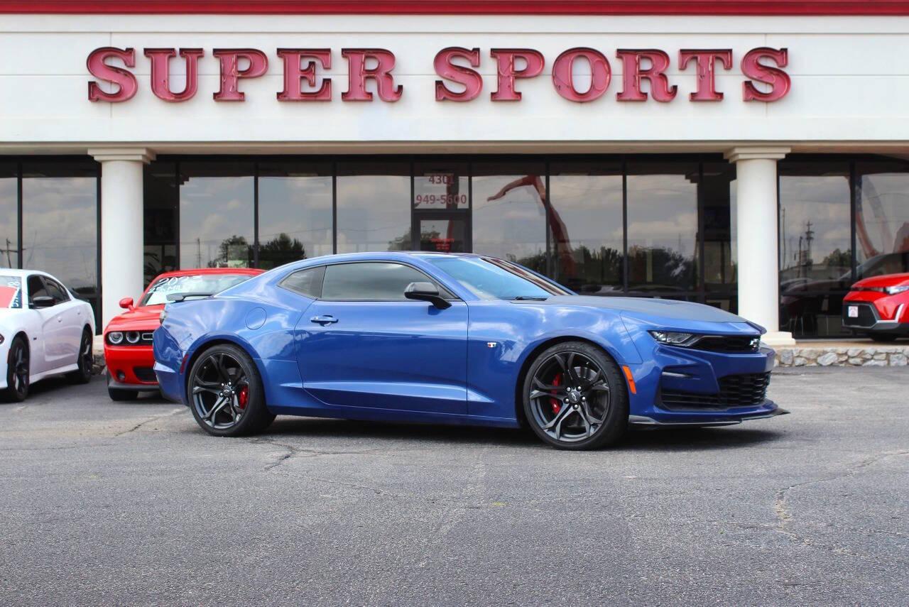 2023 Blue Chevrolet Camaro 1SS Coupe (1G1FF1R75P0) with an 6.2L V8 455hp 455ft. lbs. 6.2L V8 engine, Automatic 10-Speed transmission, located at 4301 NW 39th , Oklahoma City, OK, 73112, (405) 949-5600, 35.512135, -97.598671 - NO DRIVERS LICENCE -NO FULL COVERAGE INSURANCE - NO CREDIT CHECK. COME ON OVER TO SUPERSPORTS, TAKE A LOOK AND TEST DRIVE. PLEASE GIVE US A CALL AT (405) 949-5600. NO LICENCIA DE CONDUCIR - NO SEGURO DE COBERTURA TOTAL - NO VERIFICACION DE CREDITO. VISITENOS EN SUPERSPORTS, MIRE NUE - Photo#0