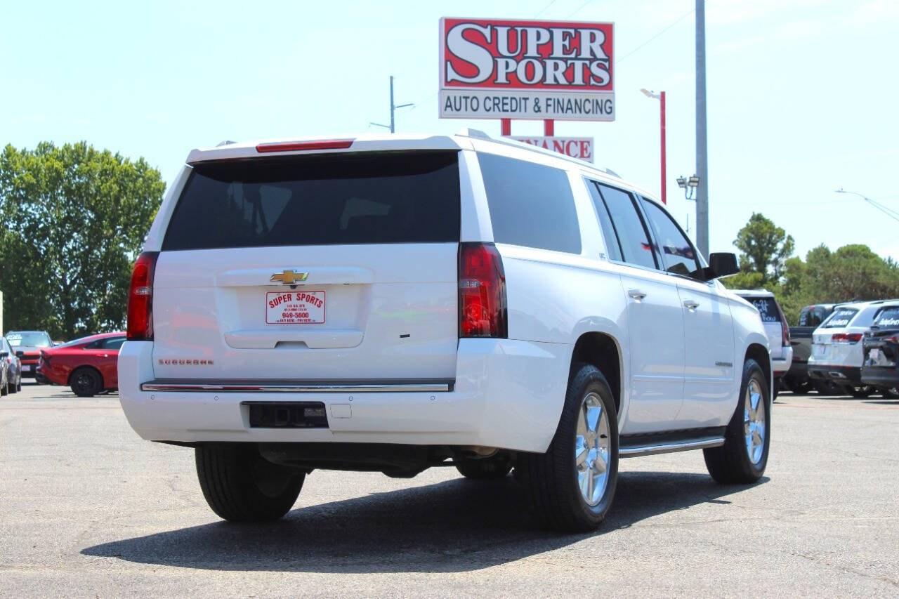 2015 White Chevrolet Suburban LTZ 1500 4WD (1GNSKKKC5FR) with an EcoTec3 5.3L Flex Fuel V8 355hp 383ft. lbs. 5.3L V8 engine, Automatic 6-Speed transmission, located at 4301 NW 39th , Oklahoma City, OK, 73112, (405) 949-5600, 35.512135, -97.598671- Photo#3