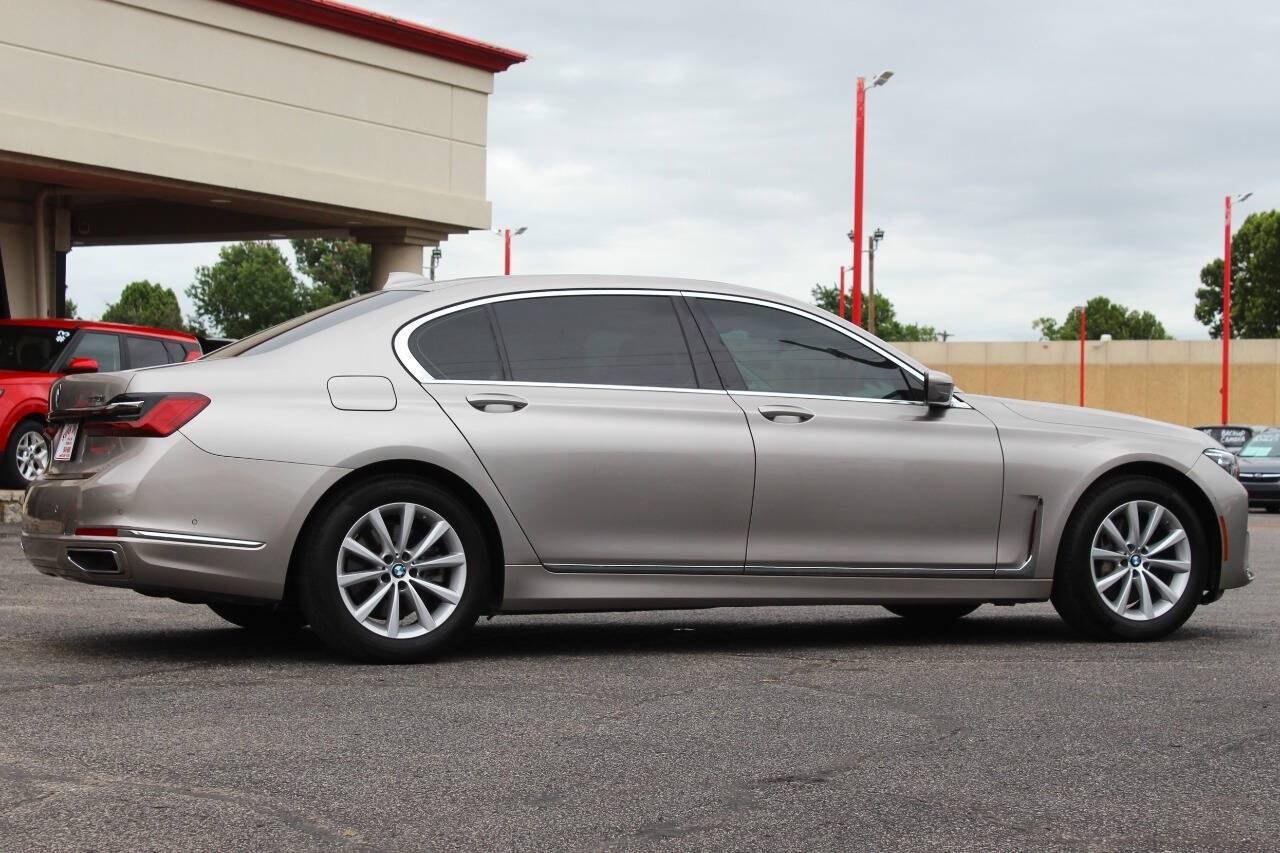 2022 Beige BMW 7 Series 740i xDrive (WBA7T4C08NC) with an 3.0L Turbo I6 335hp 330ft. lbs. 3.0L I6 engine, Automatic 8-Speed transmission, located at 4301 NW 39th , Oklahoma City, OK, 73112, (405) 949-5600, 35.512135, -97.598671- Photo#2