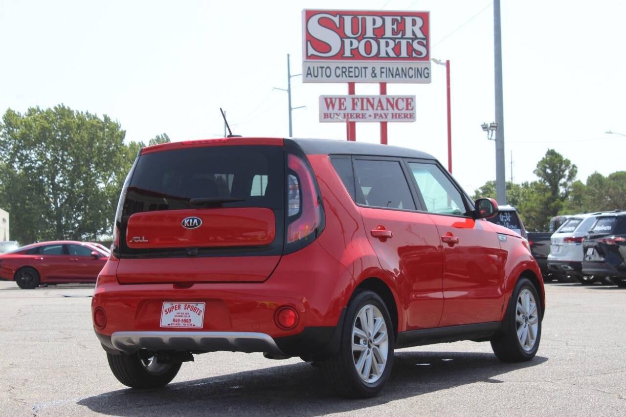 2018 Red Kia Soul + (KNDJP3A59J7) with an 2.0L I4 161hp 150ft. lbs. 2.0L I4 engine, Automatic 6-Speed transmission, located at 4301 NW 39th , Oklahoma City, OK, 73112, (405) 949-5600, 35.512135, -97.598671 - Hablamos espaol. SPEND SMART --- BUY FROM SUPER SPORTS. ALL PRICES, DOWN PAYMENTS, PAYMENTS, AND FINANCE TERMS ARE NEGOTIABLE AT THE TIME OF APPROVAL. WE WILL WORK WITH YOU TO FIT YOUR BUDGET. WE WILL EVEN LOWER AND ADJUST THE NUMBERS TO HELP MAKE THE VEHICLE MORE AFFORDABLE FOR YOU.- Photo#2